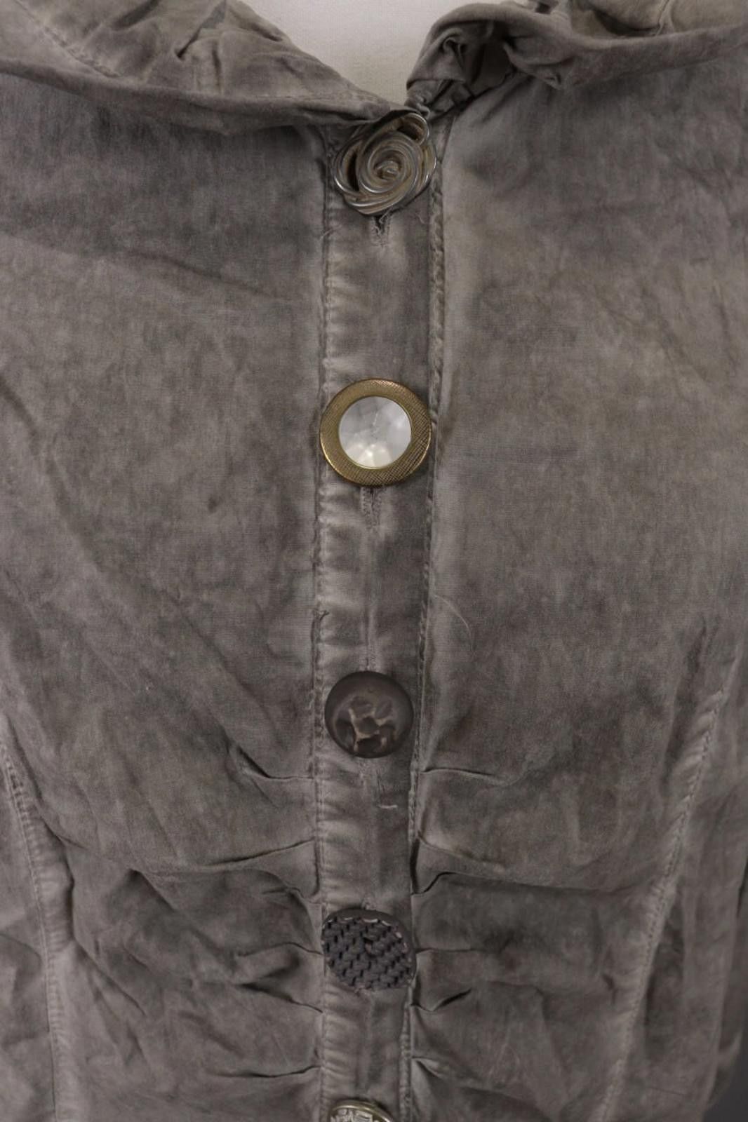 Designer Bottega Gray Designer Lagenlook Blouse Tunic Size XXL Size XL / US 12-14 / IT 48-50 - 4 Thumbnail