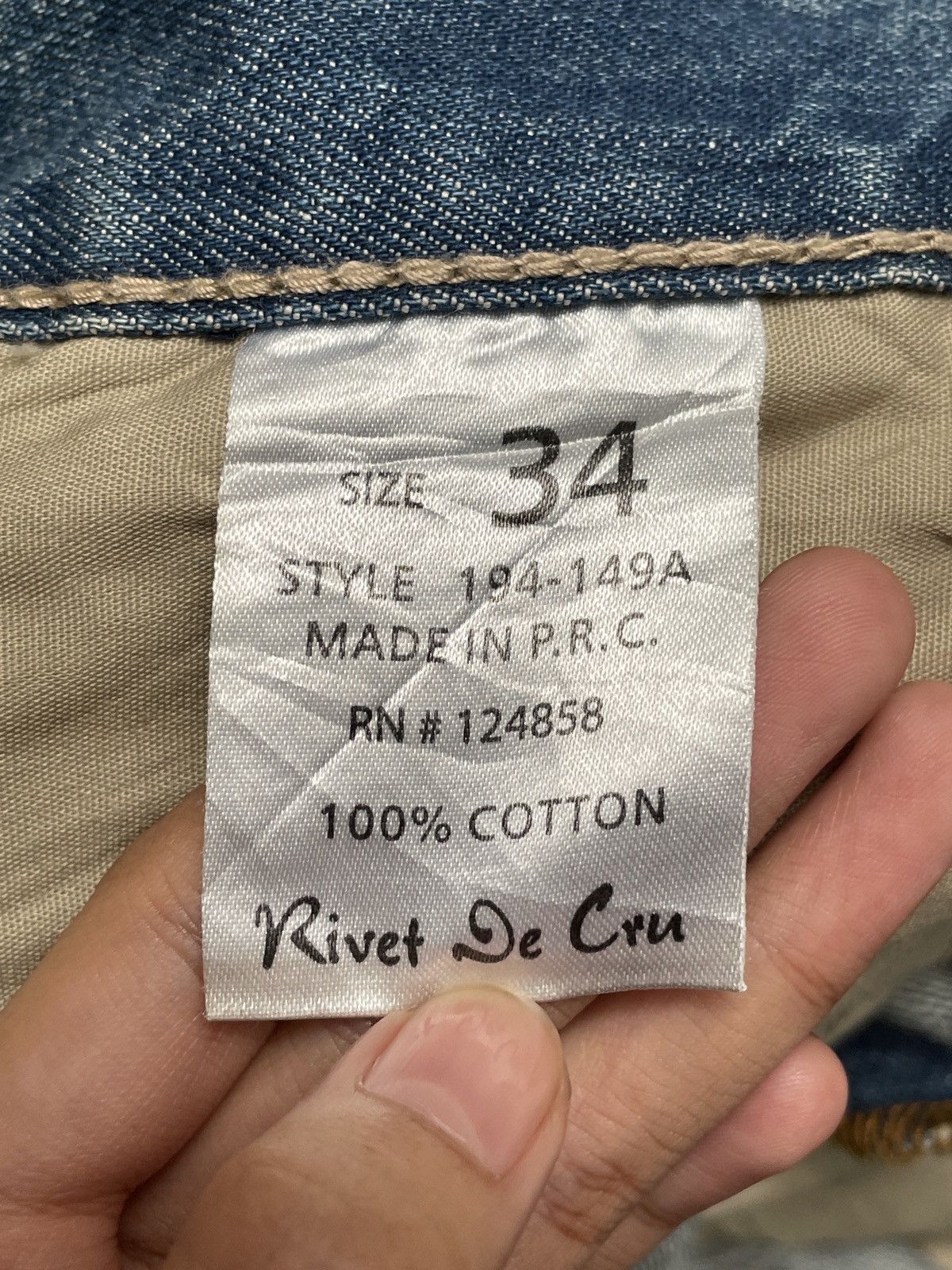 Vintage Rare Design Vintage Brand River De Cru Jeans 2000s Size US 34 / EU 50 - 11 Thumbnail