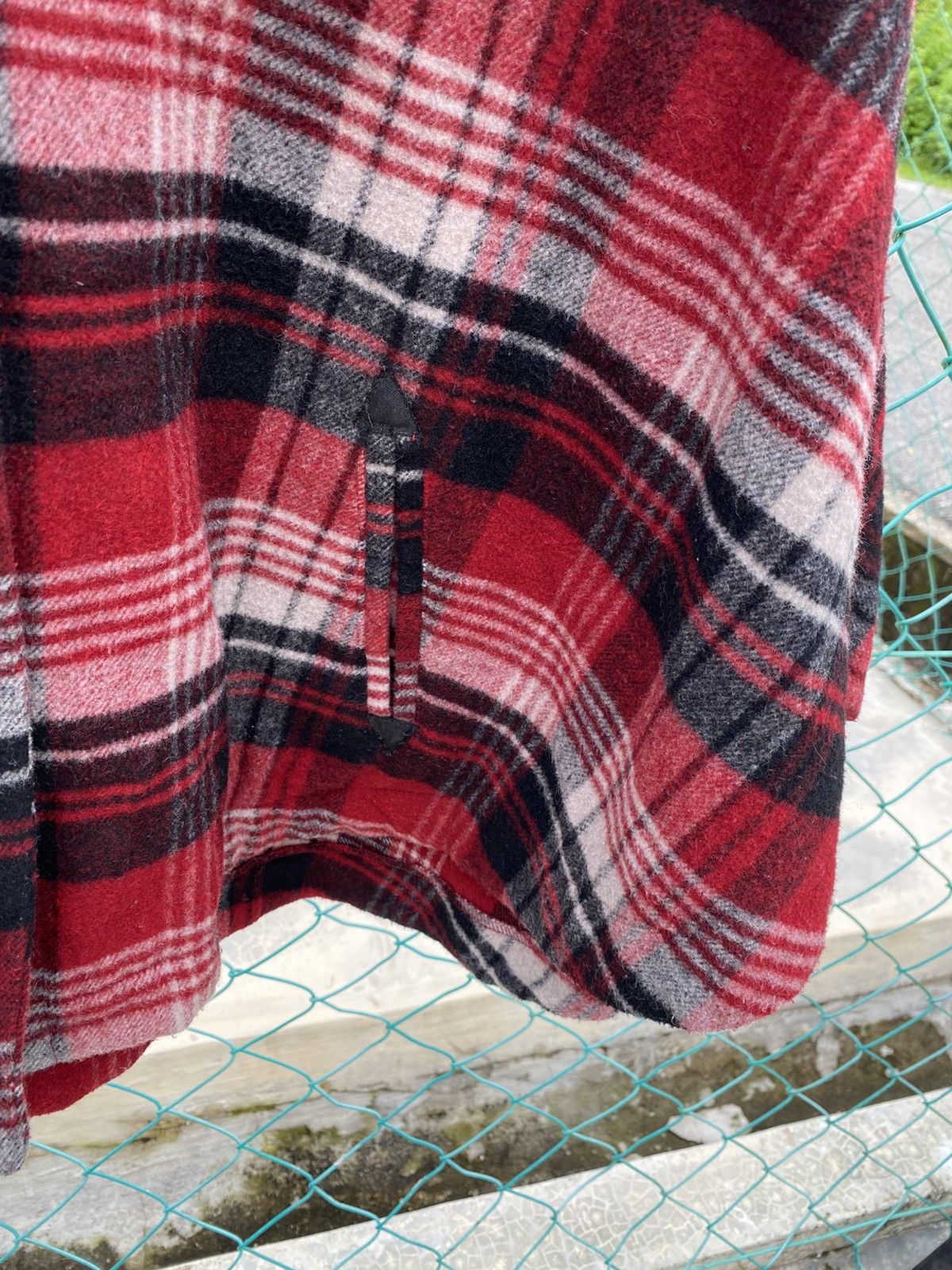 Japanese Brand 3can4on checkered hooded poncho Size ONE SIZE - 6 Thumbnail