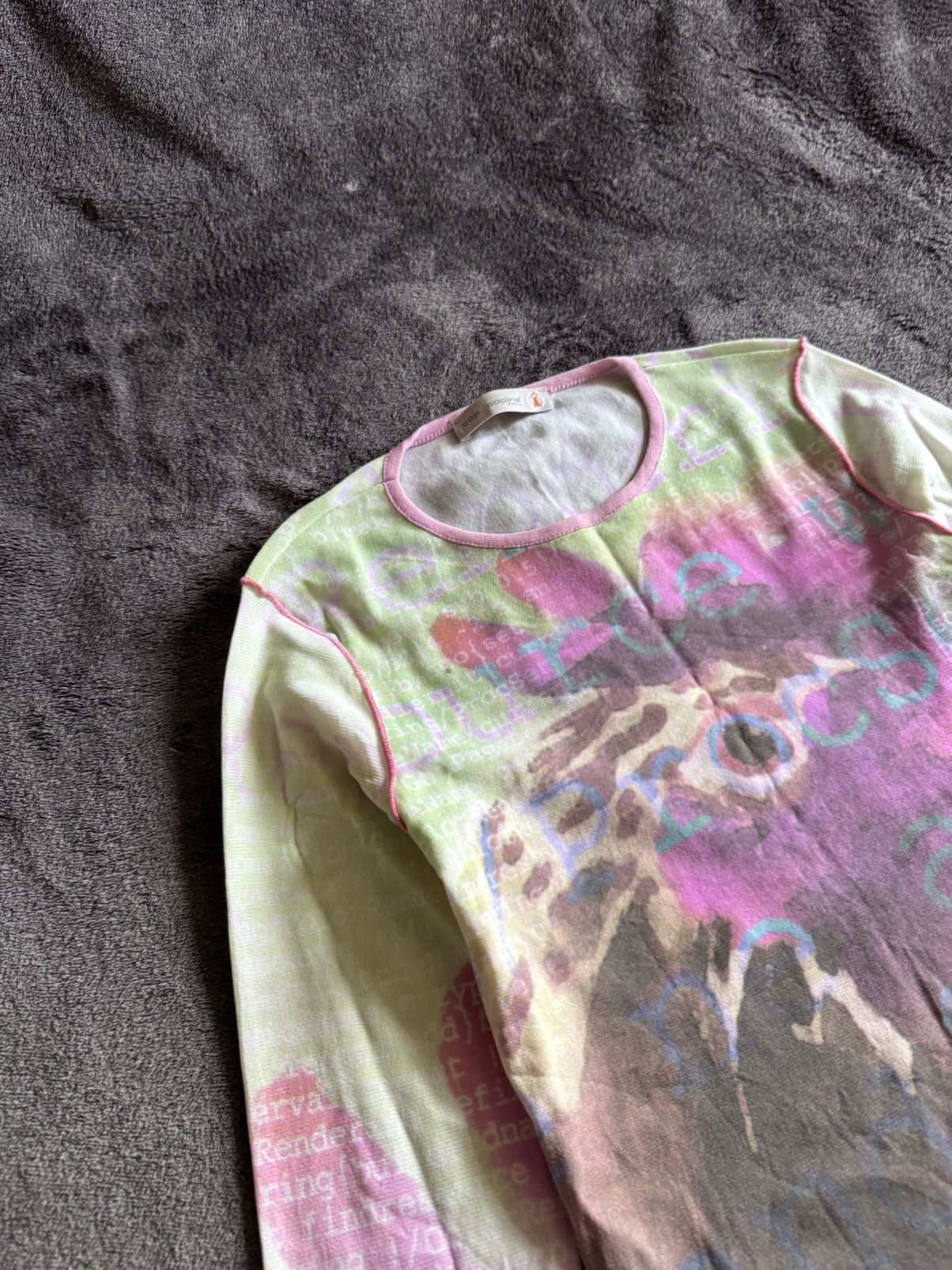 Cop Copine × Vintage Rare Cop Copine mesh print long sleeve avant-garde Size S / US 4 / IT 40 - 2 Thumbnail