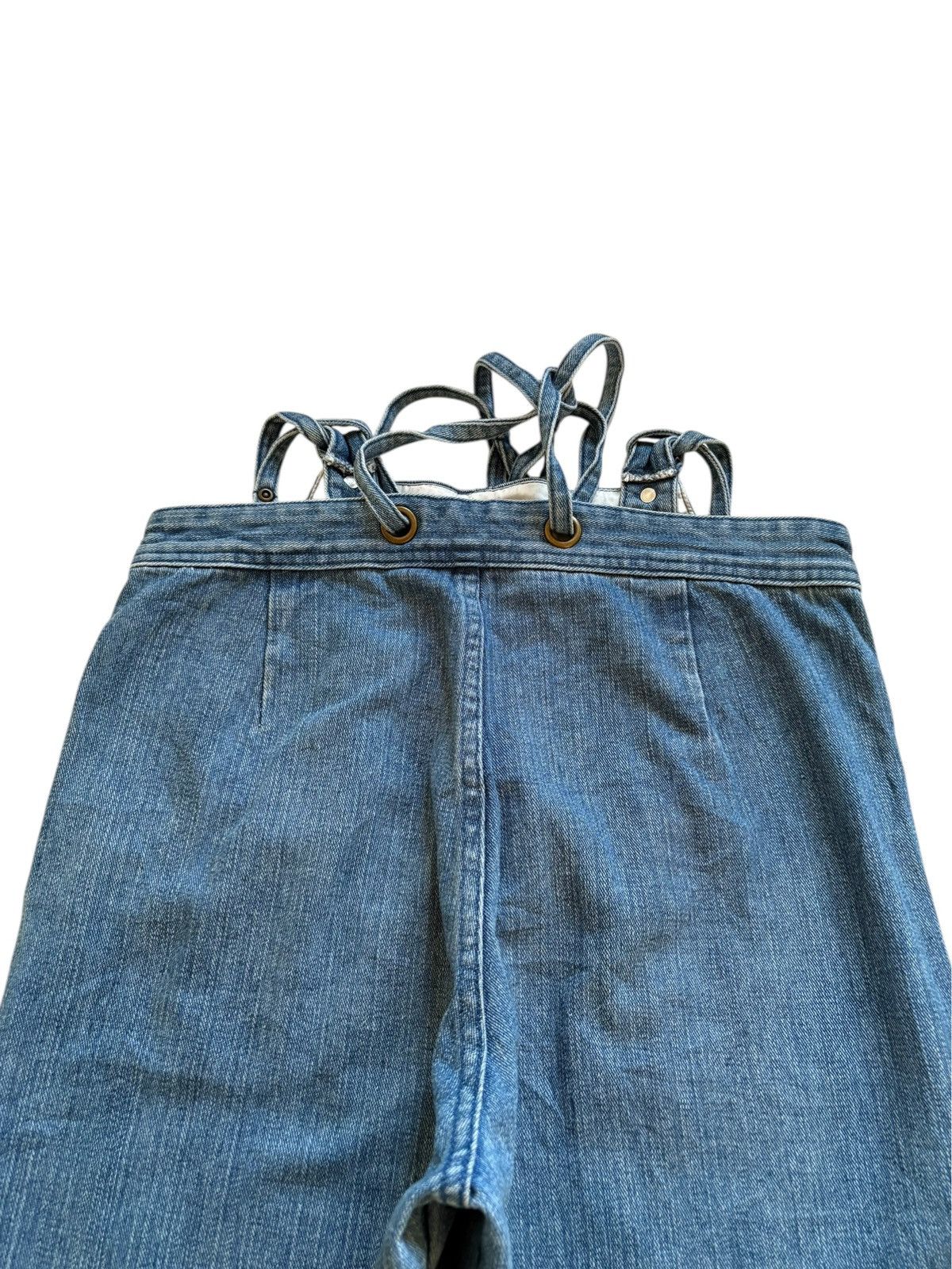 Japanese Brand SALES🔥Vintage Japanese Brand Blue Wash Suspender Baggy Jean Size US 30 / EU 46 - 8 Thumbnail