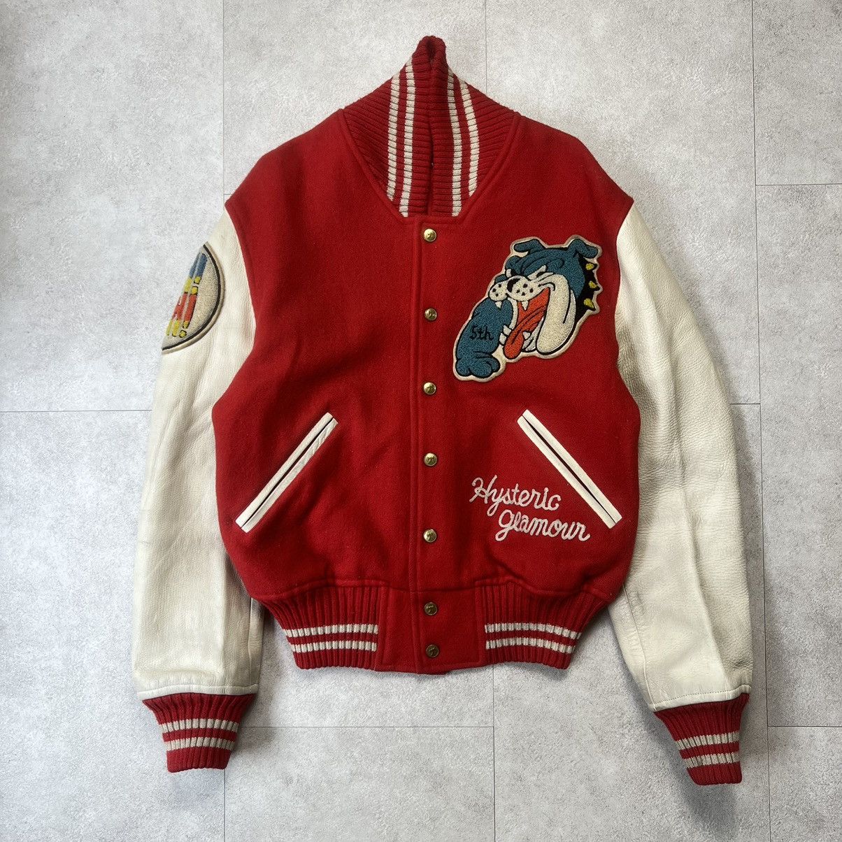 Hysteric Glamour Vintage Hysteric Glamour Bull Dog Varsity Jacket Size US M / EU 48-50 / 2 - 1 Thumbnail