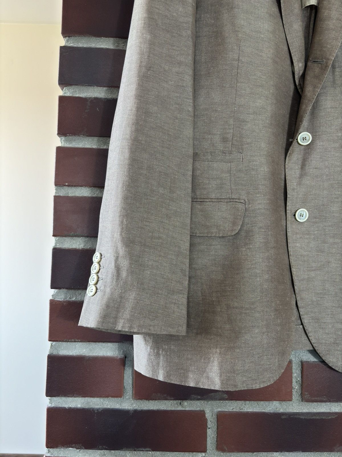 Brunello Cucinelli × Designer Brunello Cucinelli Linen Light Blazer Blazer Suit Jacket Size 44R - 3 Thumbnail