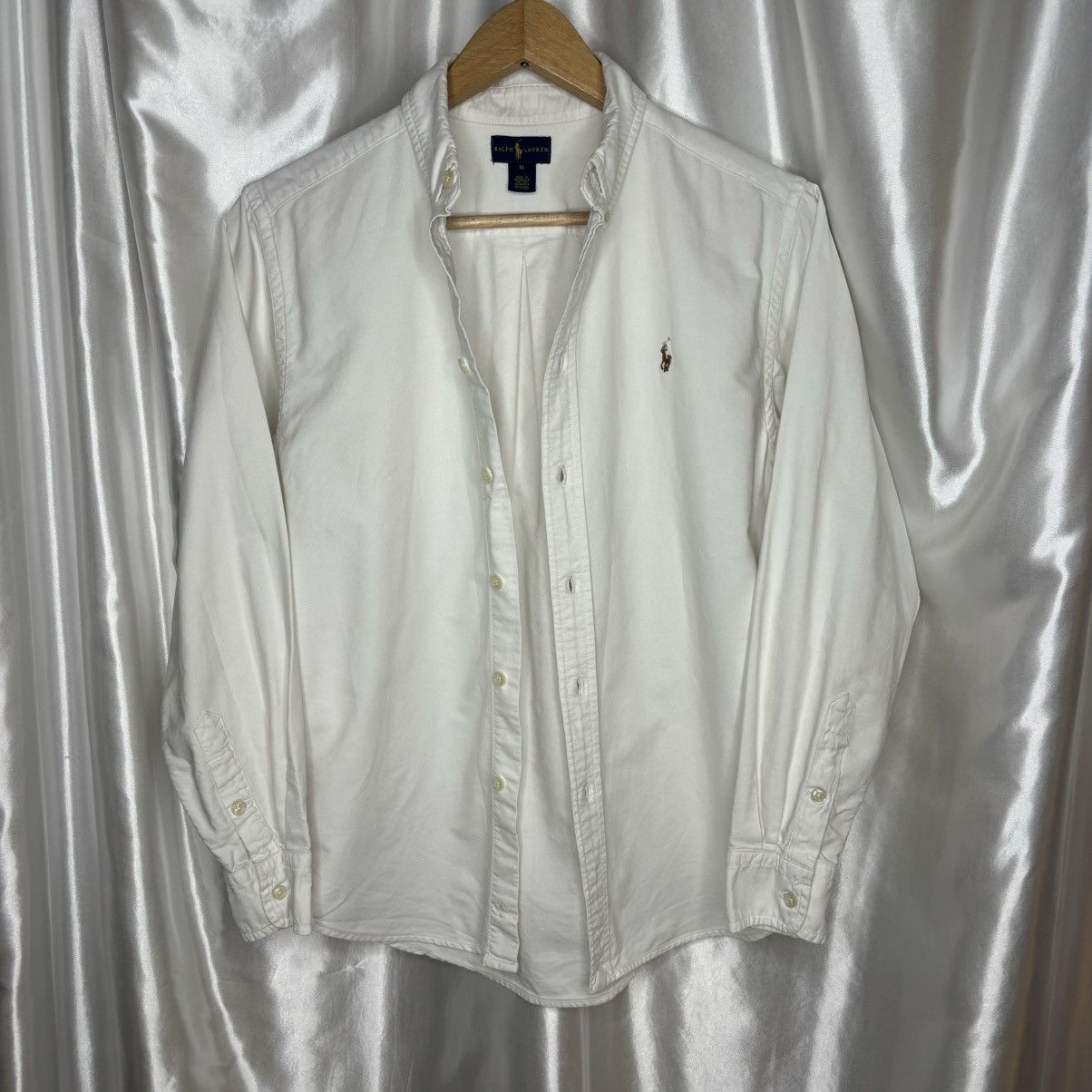 Polo Ralph Lauren × Ralph Lauren White basic button up shirt long sleeved Ralph Lauren Logo Size S / US 4 / IT 40 - 3 Thumbnail