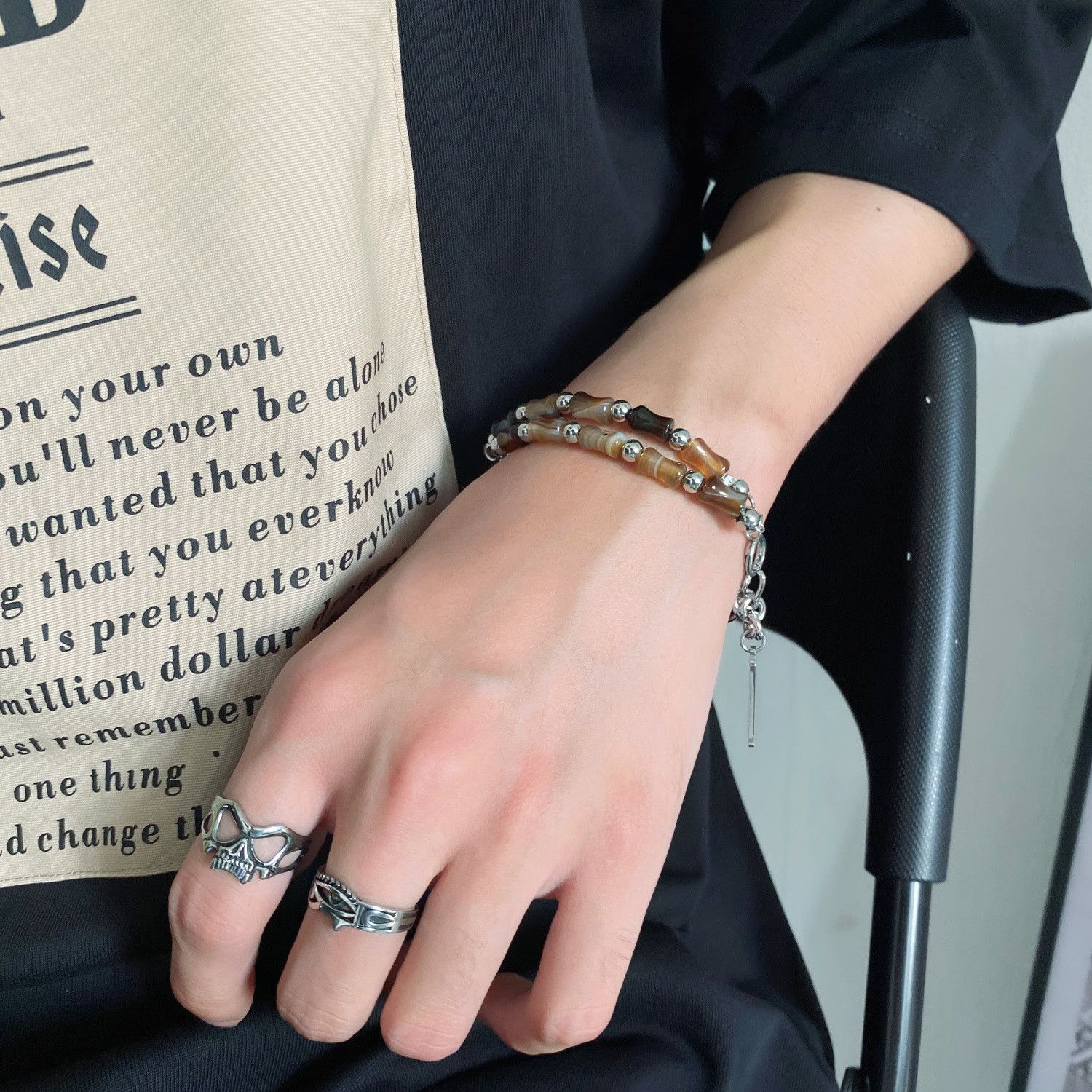 Jewelry Hip-hop Bracelet Y2K Punk Chain Gotch Bracelets Chains Size ONE SIZE - 3 Thumbnail
