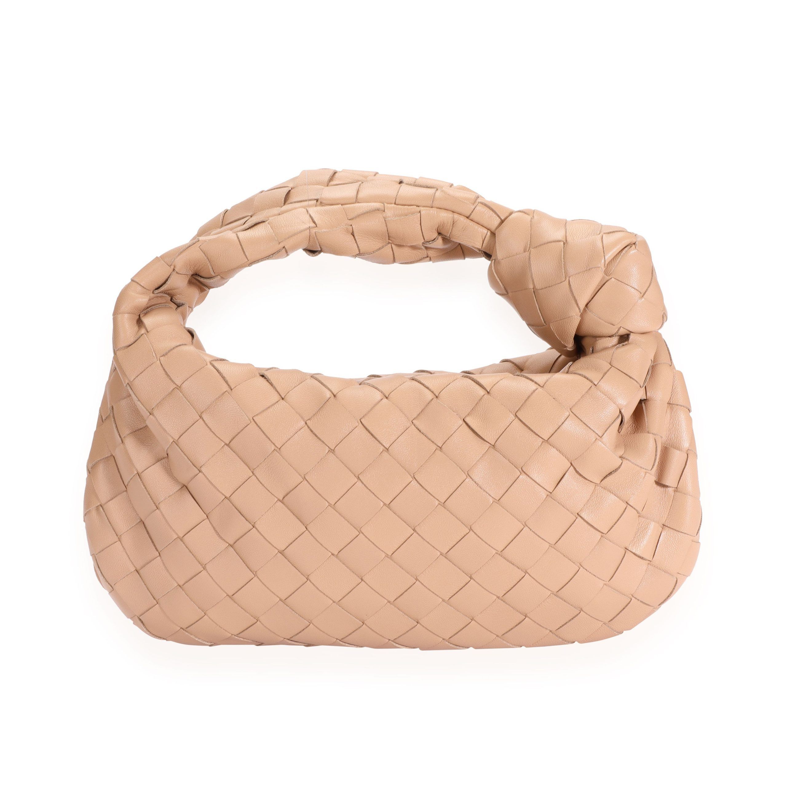 image of Bottega Veneta Cipria Intrecciato Leather Mini Jodie Bag in Pink, Women's