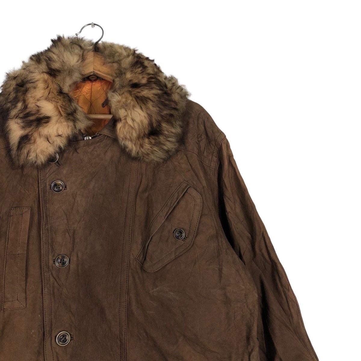 Japanese Brand 📌Mink Fur Collar Leather Jacket Xing The Basic Issey Miyake Size US M / EU 48-50 / 2 - 7 Thumbnail