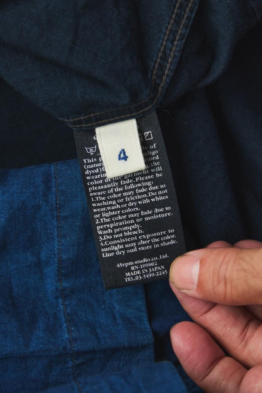 Umii 908 Umii 908 Indigo Two-Tone Pullover Shirt/ 45RPM Size US L / EU 52-54 / 3 - 9 Thumbnail