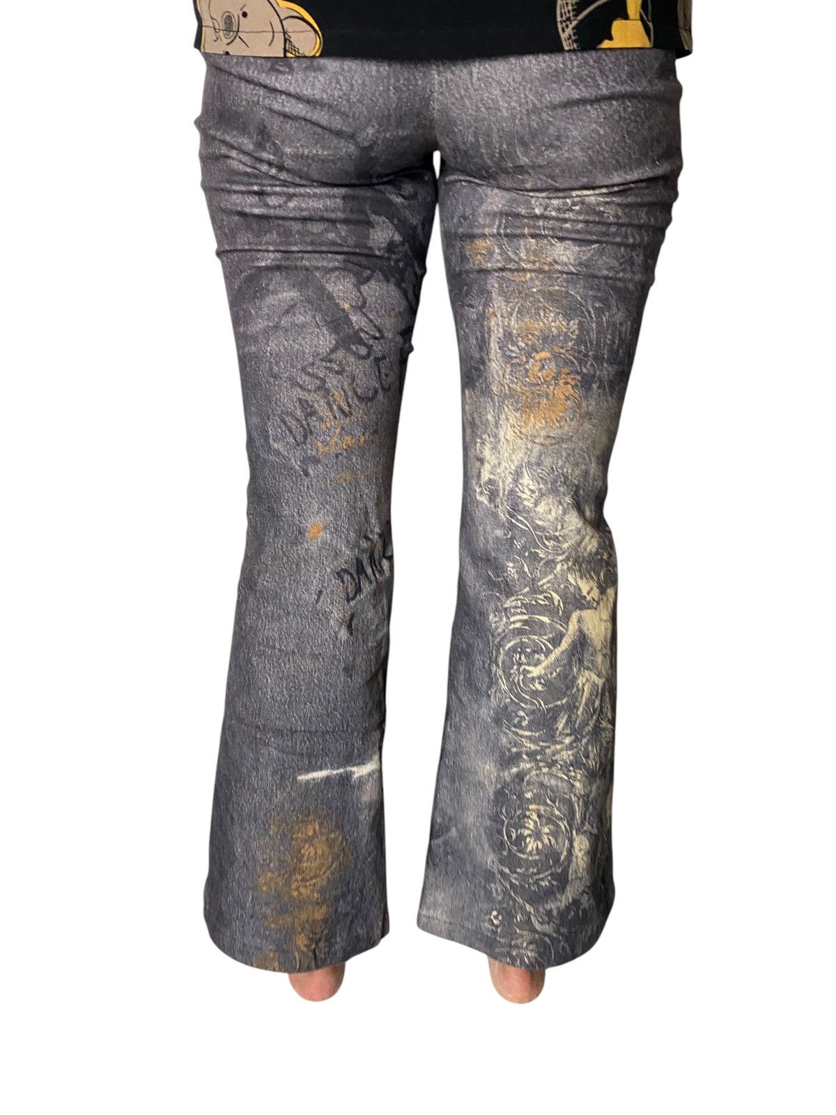 If Six Was Nine 2000's Tornado Mart Flared Tribal Pants Size US 29 - 18 Thumbnail