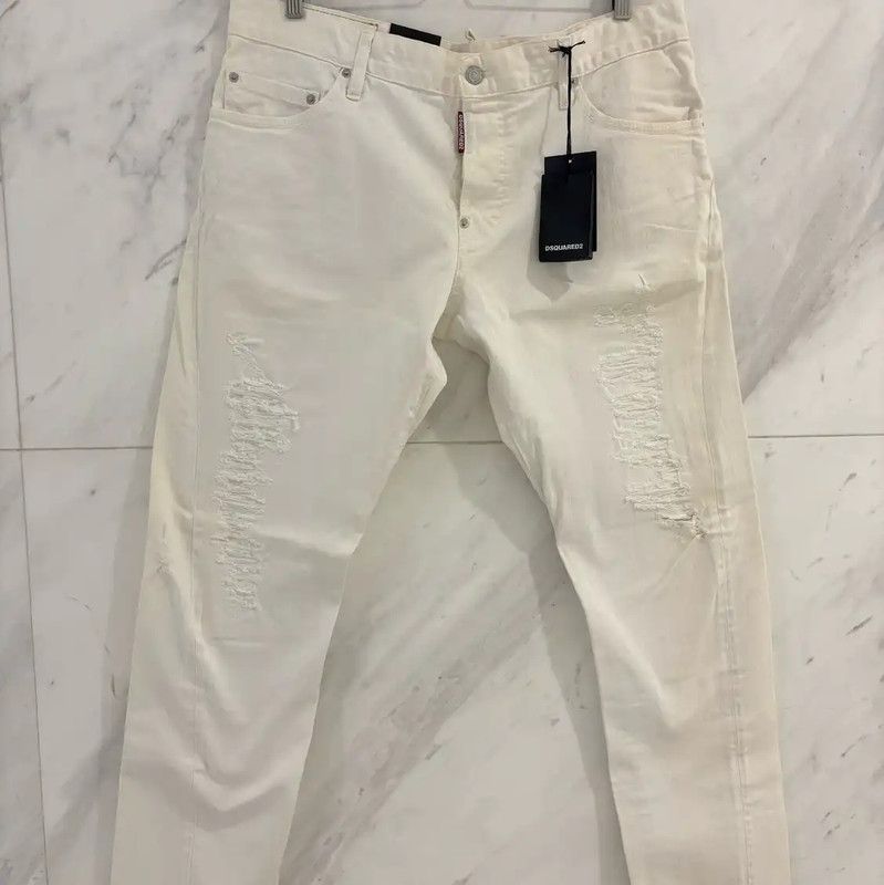 Dsquared2 DSQUARED2 Men's Casual Pants in White 0089 Size US 36 / EU 52 - 1 Thumbnail