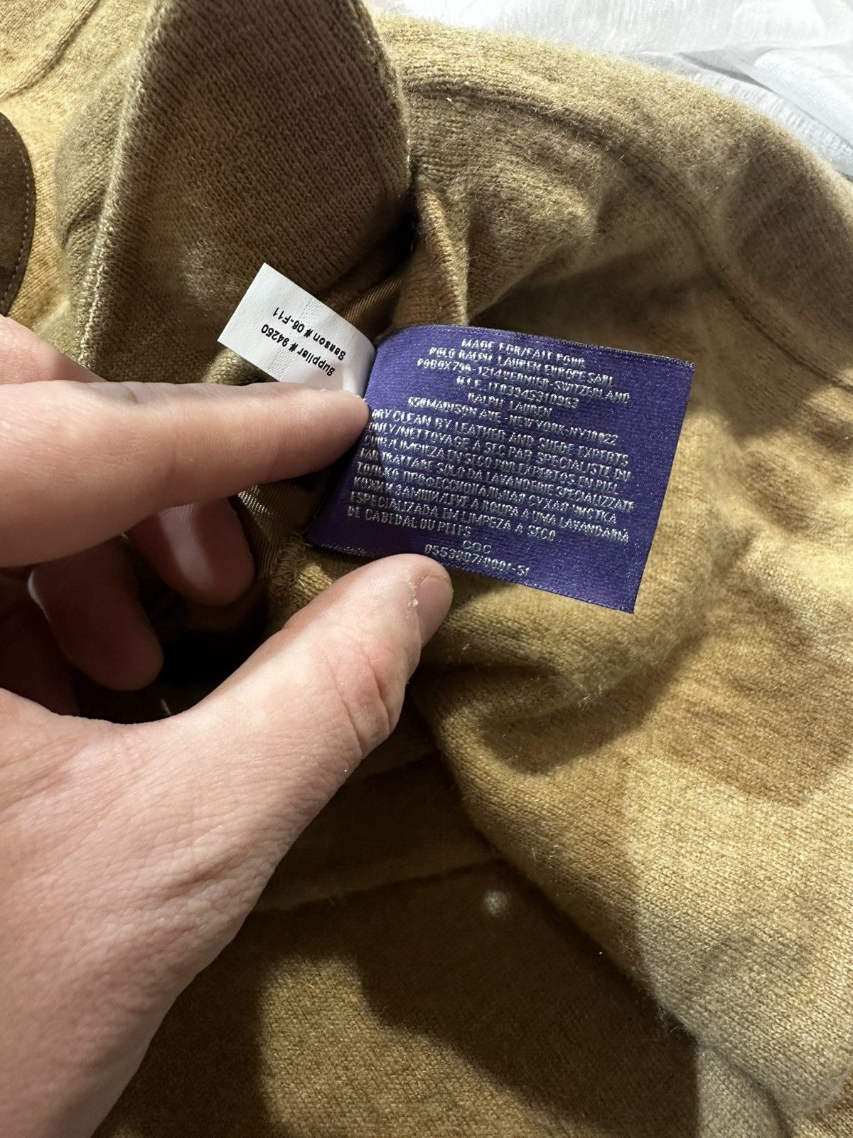 Ralph Lauren Purple Label RLPL 60% Cashmere Wool Suede Elbow Patch Hand-Tailored Size 42R - 12 Thumbnail