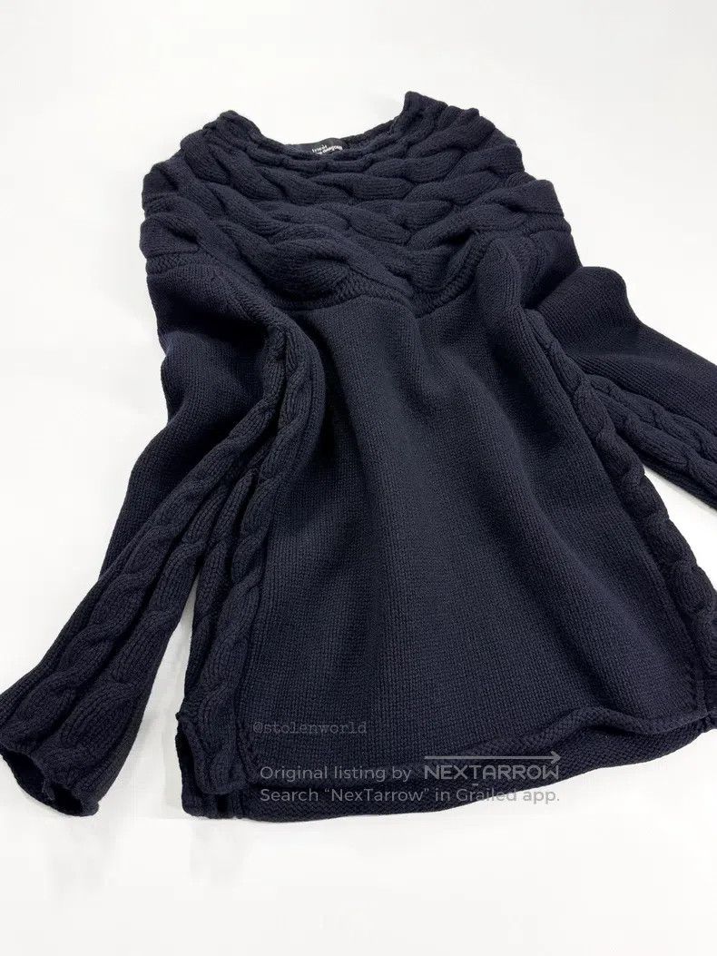 Comme des Garcons Comme des Garcons one-size-fits-all Herringbone Knit Wool T Size XS / US 0-2 / IT 36-38 - 3 Thumbnail