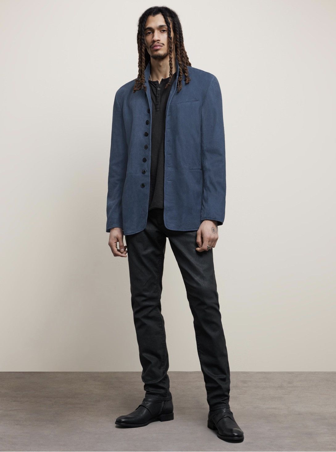 John Varvatos Woodward Multibutton Suede Jacket EU 46 USA 36 Size US S / EU 44-46 / 1 - 2 Thumbnail