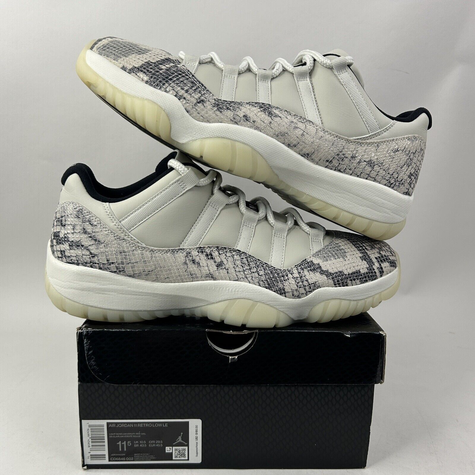 Nike Nike Air Jordan 11 Low Retro “Light Bone Snakeskin” 2024 Size US 11.5 / EU 44-45 - 1 Thumbnail