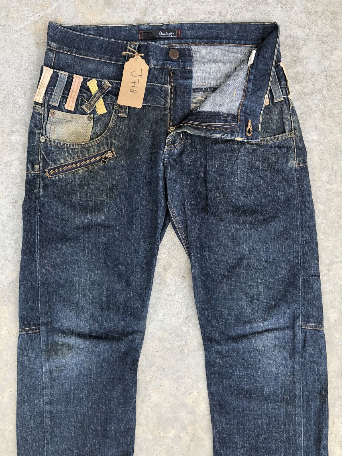 Hysteric Glamour Japanese Dominate Handcrafted Double Waist Distressed Jeans Size US 33 - 3 Thumbnail