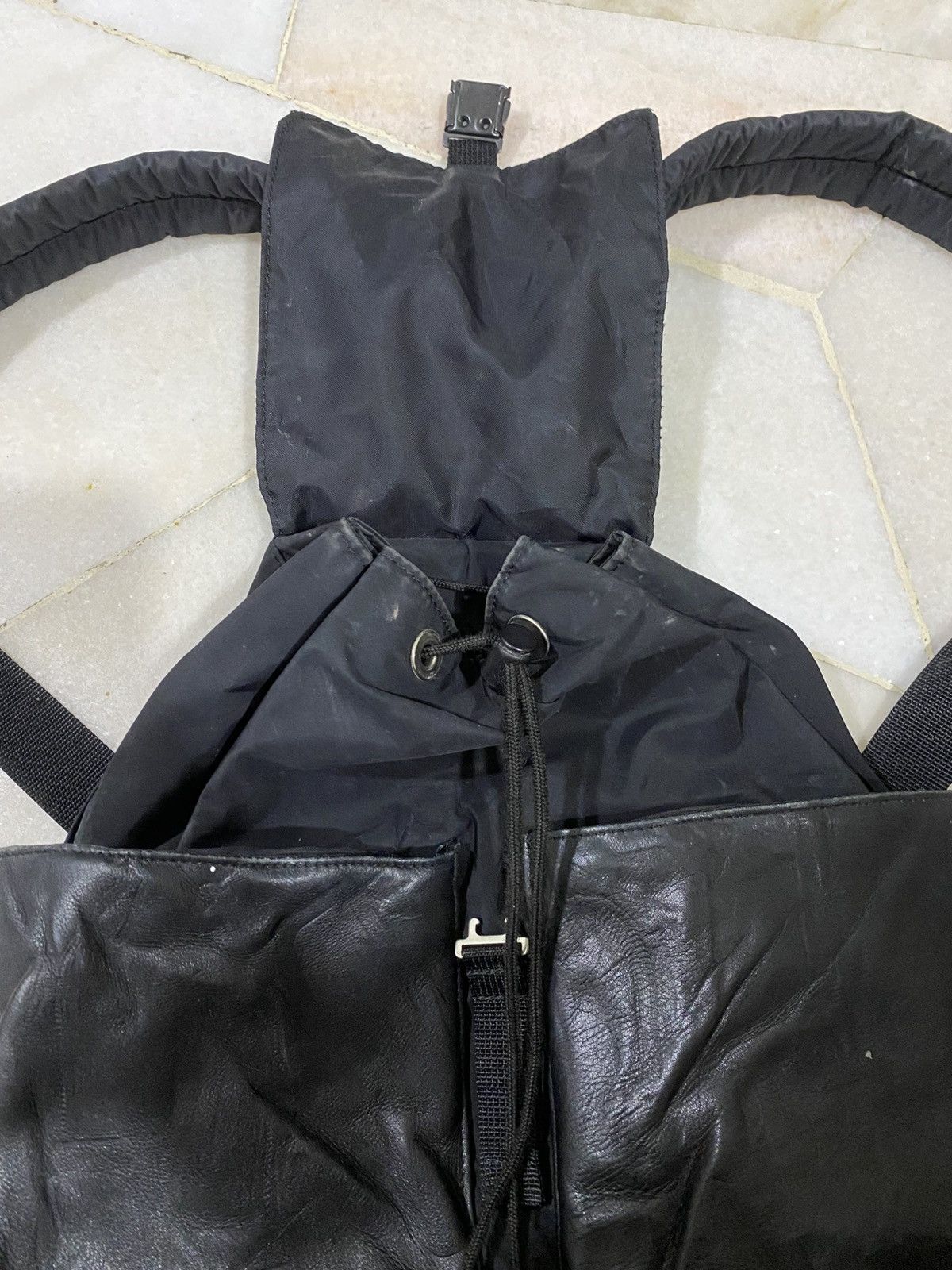 Yohji Yamamoto Yohji Yamamoto Y’saccs leather Backpack Size ONE SIZE - 4 Thumbnail