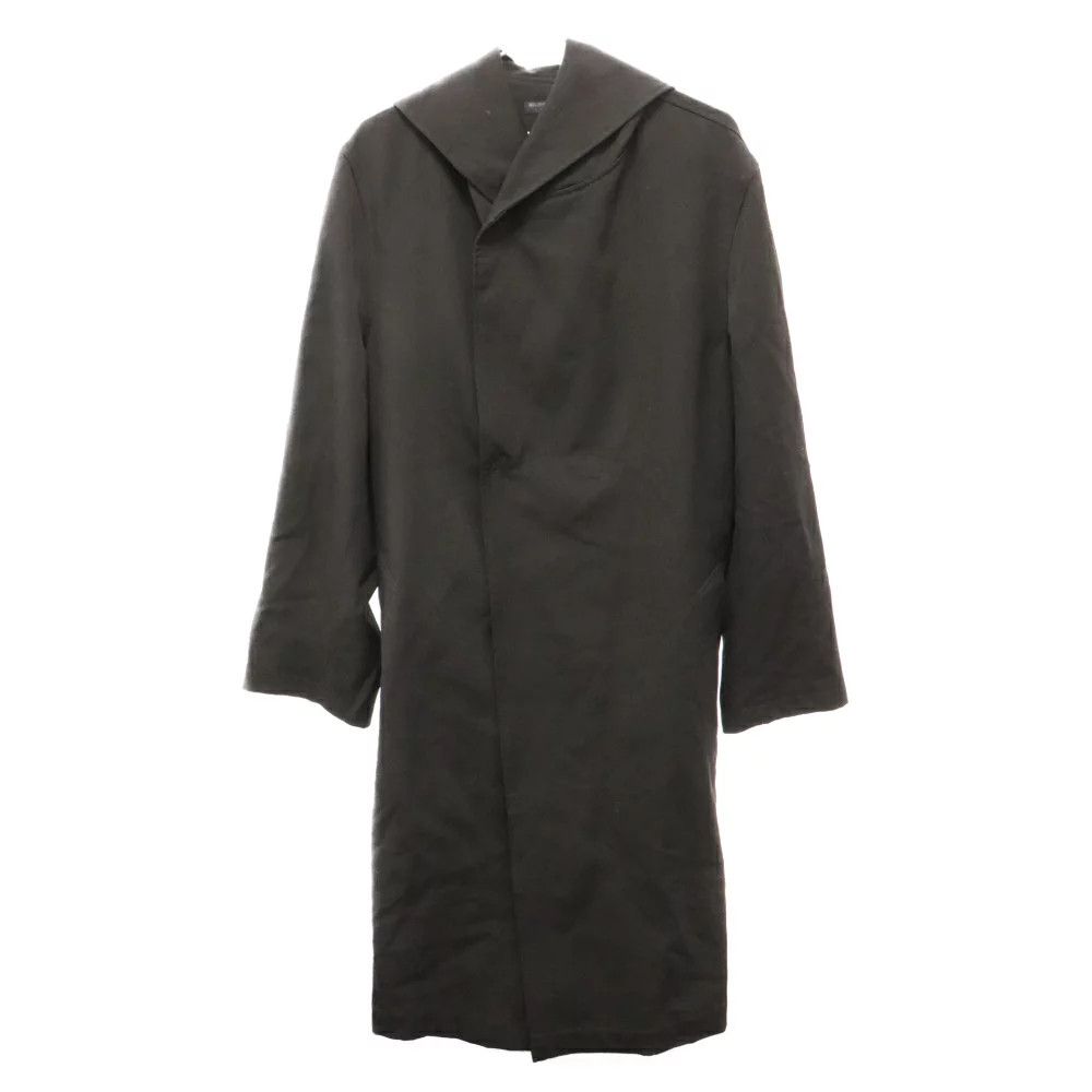 image of Regulation Yohji Yamamoto Men 18Aw Hooded Long Coat in Black (Size Small)