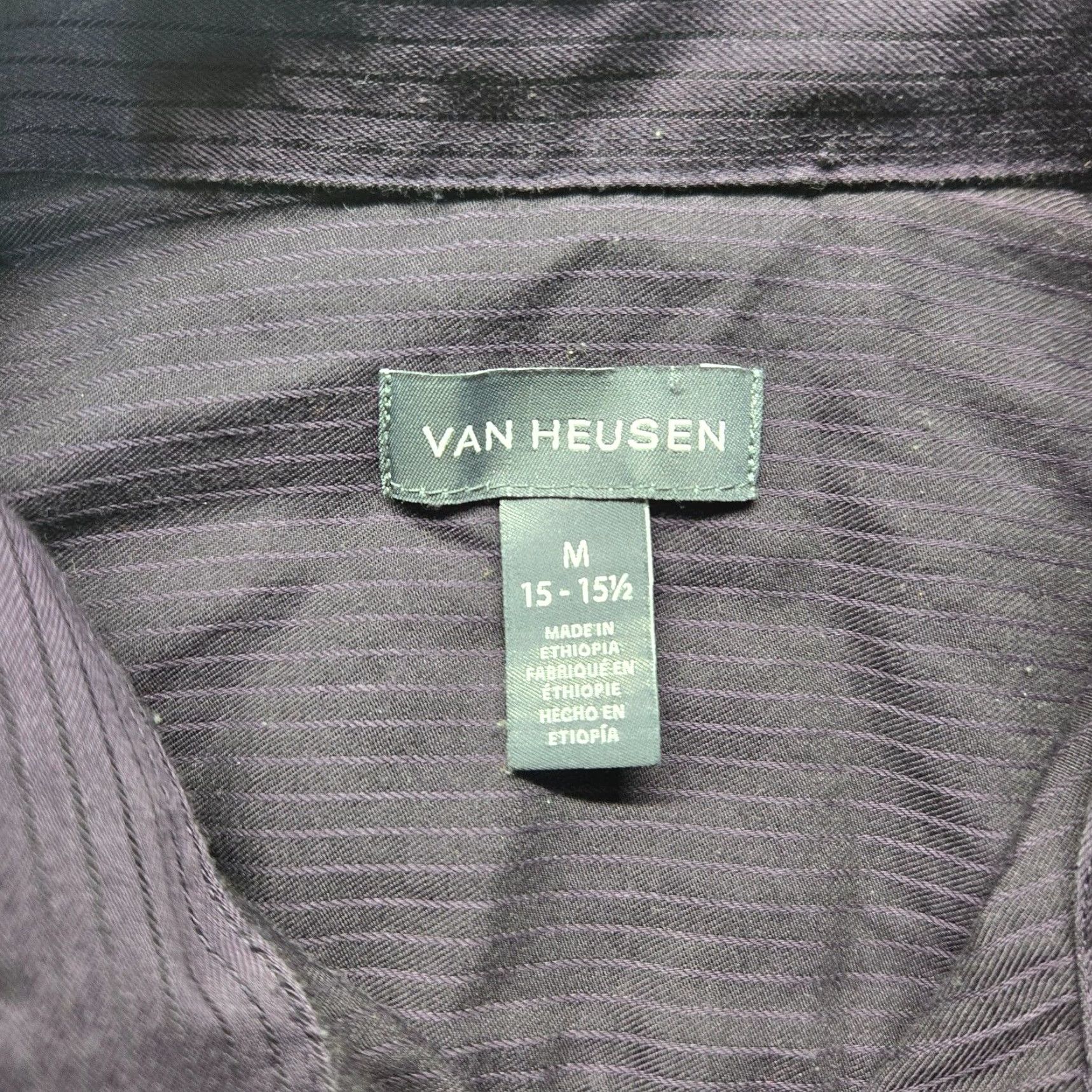 Van Heusen VINTAGE Van Heusen Men's Shirt Long Sleeve Button-Up Size 15.5 Purple 90s Size US M / EU 48-50 / 2 - 3 Thumbnail