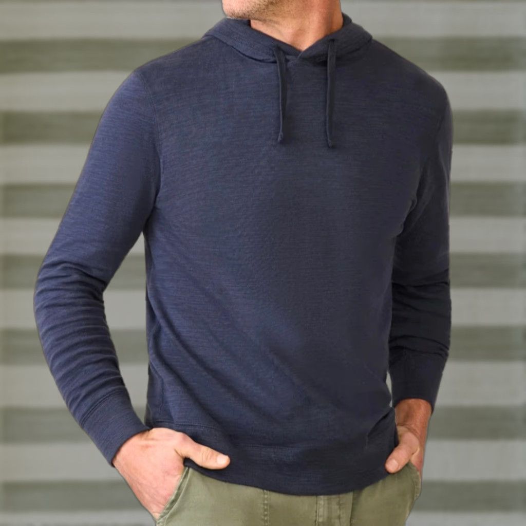 Faherty Faherty Men’s Hooded Sunwashed Midweight Organic Hoodie - Blue Nights 2XL Size US XXL / EU 58 / 5 - 1 Thumbnail