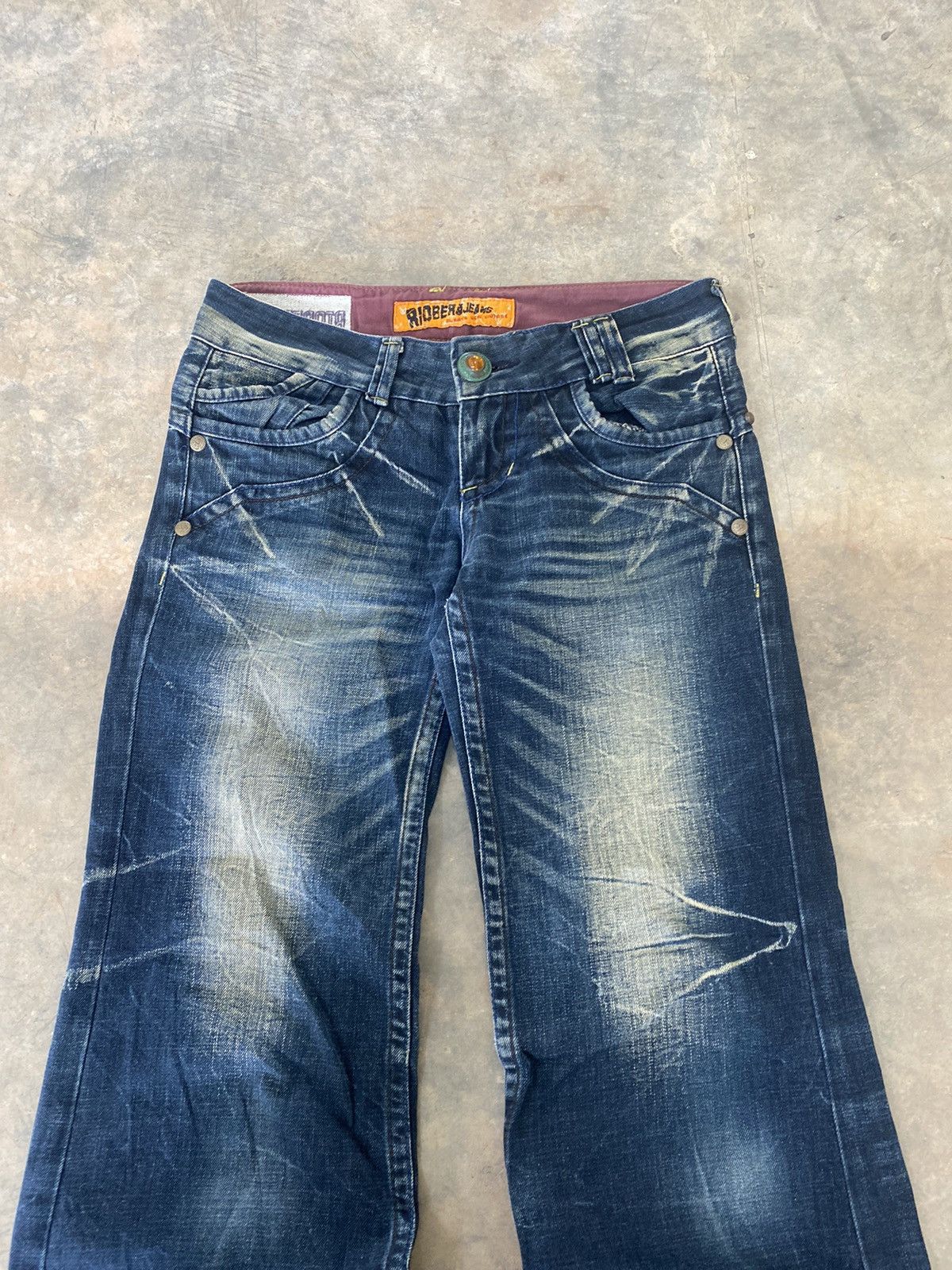 Hysteric Glamour Sick☠️ Riobera Jeans Flare Mud Wash Punk Grunge Lgb Size US 31 - 4 Thumbnail