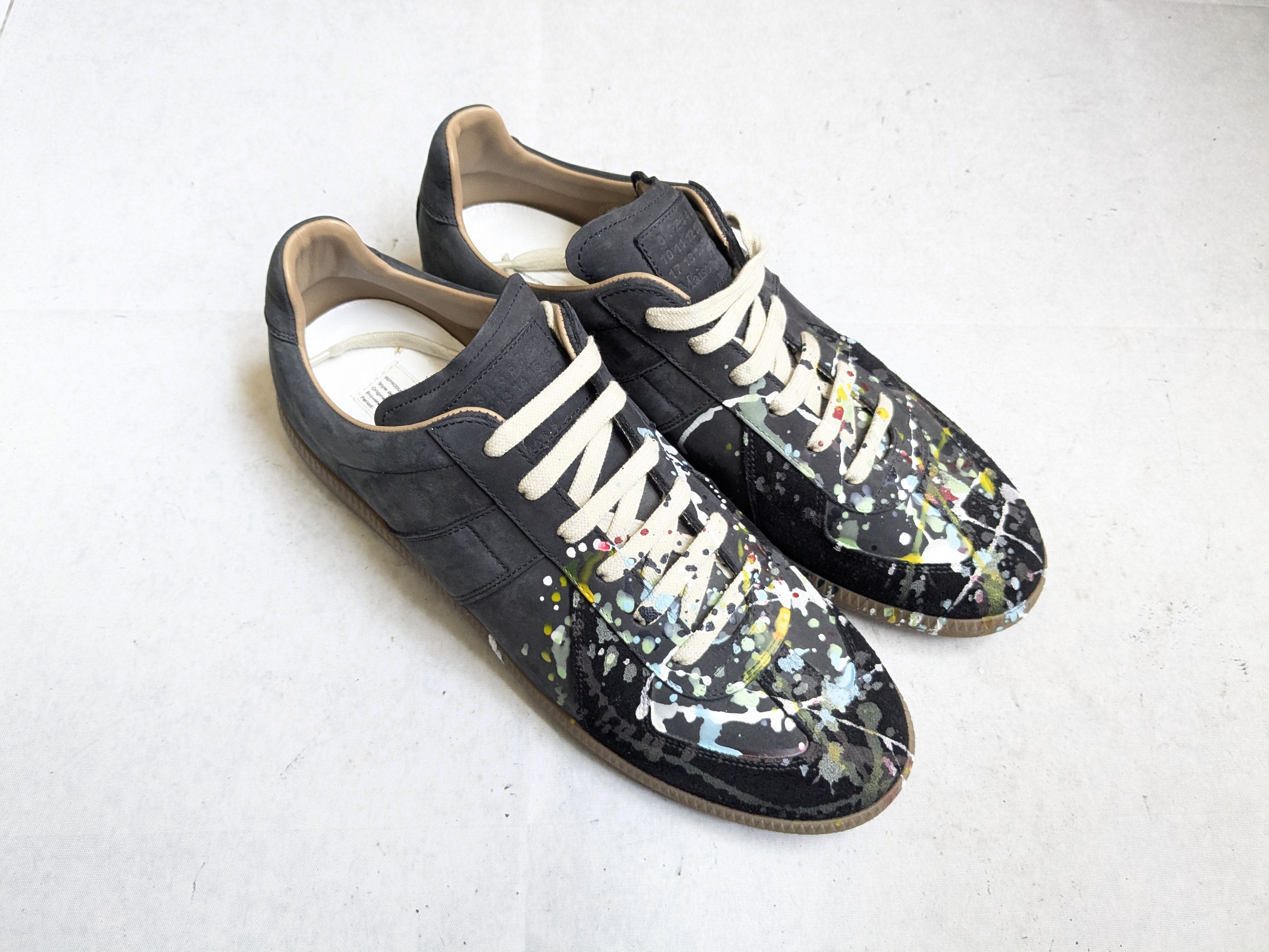 Maison Margiela Maison Margiela Replica GAT Paint Splatter Black 10.5 43.5 Size US 10.5 / EU 43-44 - 4 Thumbnail