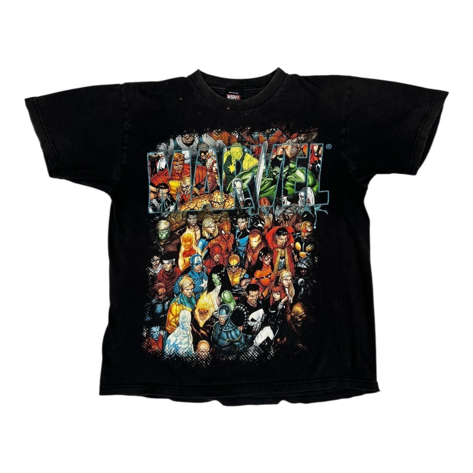 Marvel Comics Vintage Marvel T-Shirt Size M/L Black Civil War Heroes Mad E Size US M / EU 48-50 / 2 - 1 Thumbnail