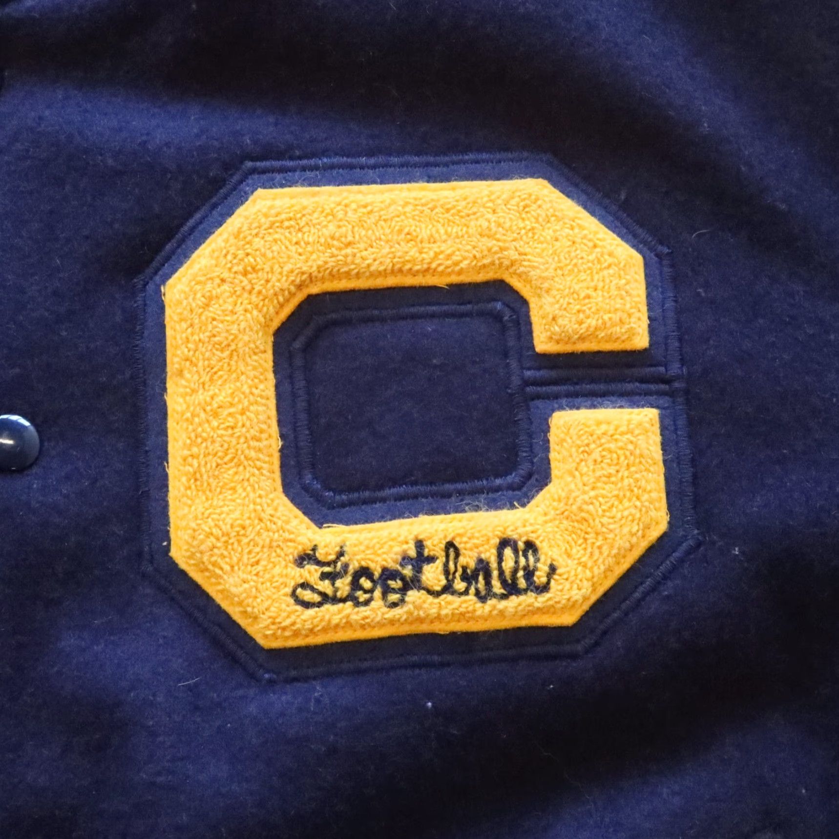 Golden Bear VINTAGE Golden Bear UC Berkeley Leather Wool Varsity Jacket XL Blue Mens Jacket Size US XL / EU 56 / 4 - 6 Thumbnail