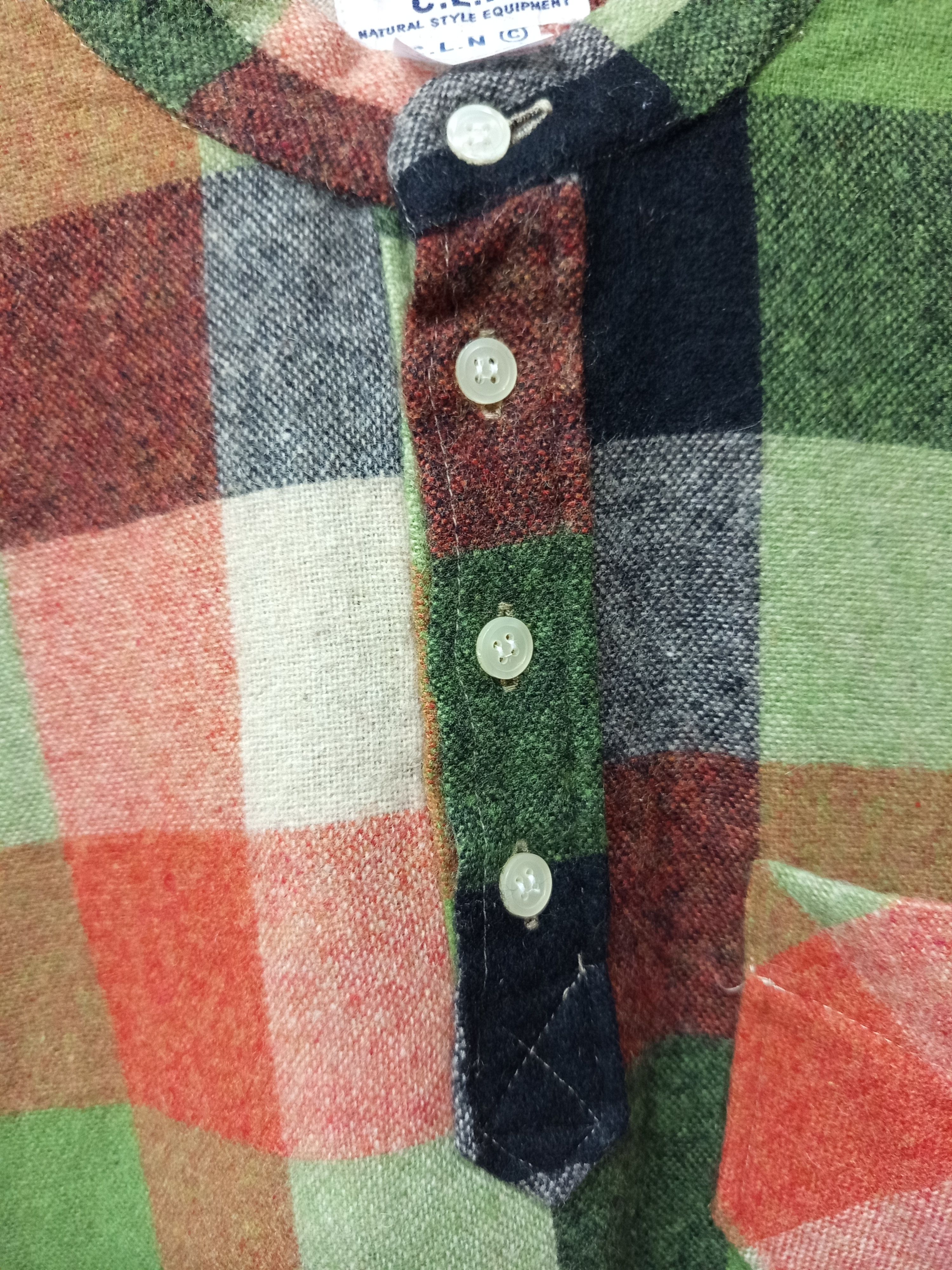 Japanese Brand Japan wool blend plaid pullover shirt. Size L / US 10 / IT 46 - 5 Thumbnail