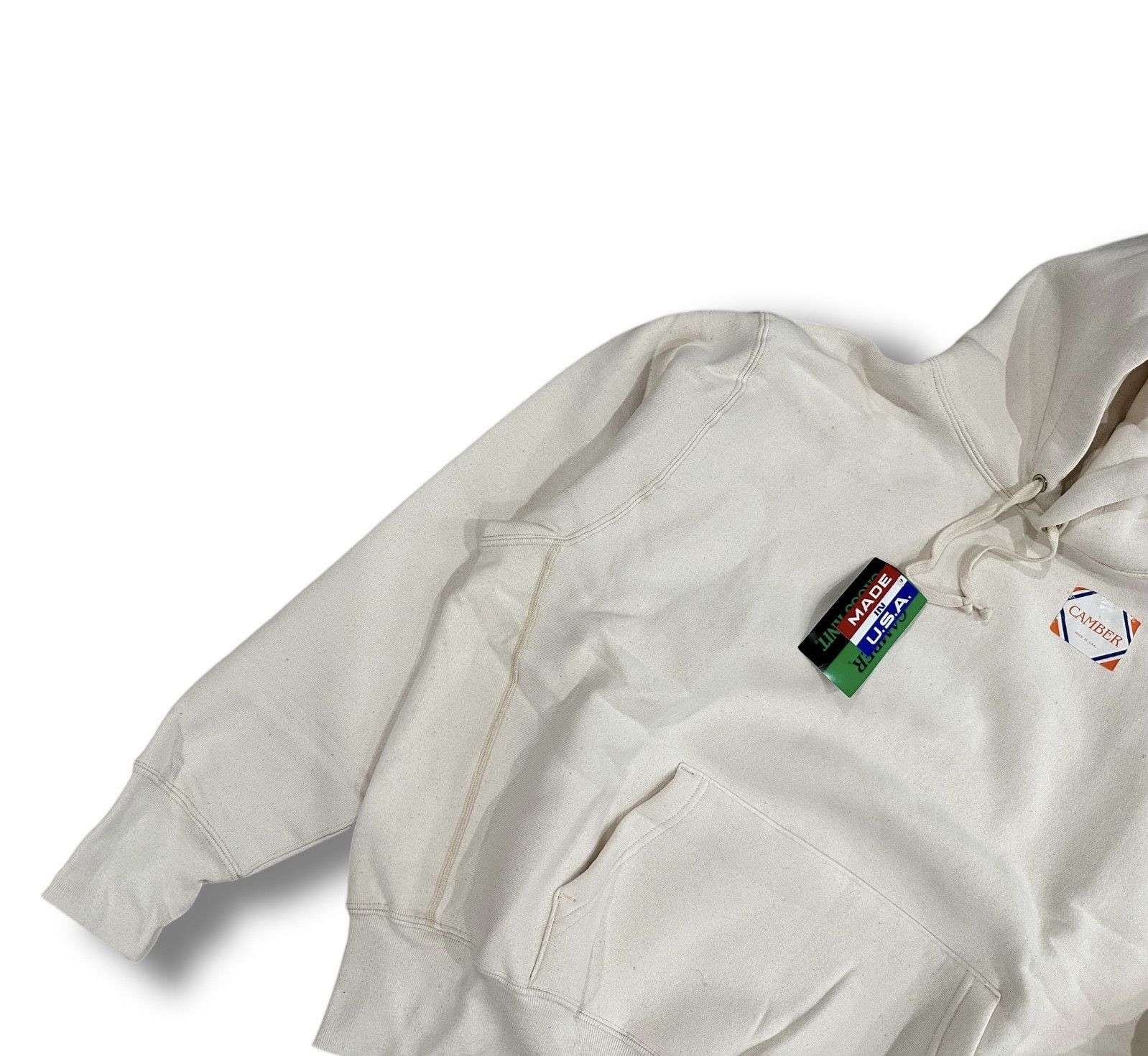 Camber CAMBER SPORTSWEAR-232 CROSS KNIT MEDIUM BEIGE/NATURAL HOODIE Size US M / EU 48-50 / 2 - 3 Thumbnail