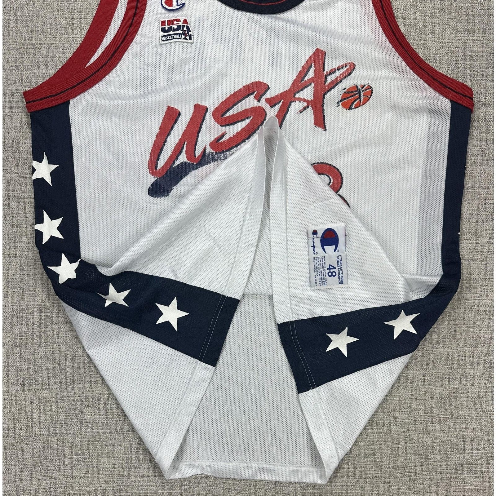 Champion USA Basketball Jersey Sz 48 White Pippen Champion USA 90s Size US XL / EU 56 / 4 - 5 Thumbnail