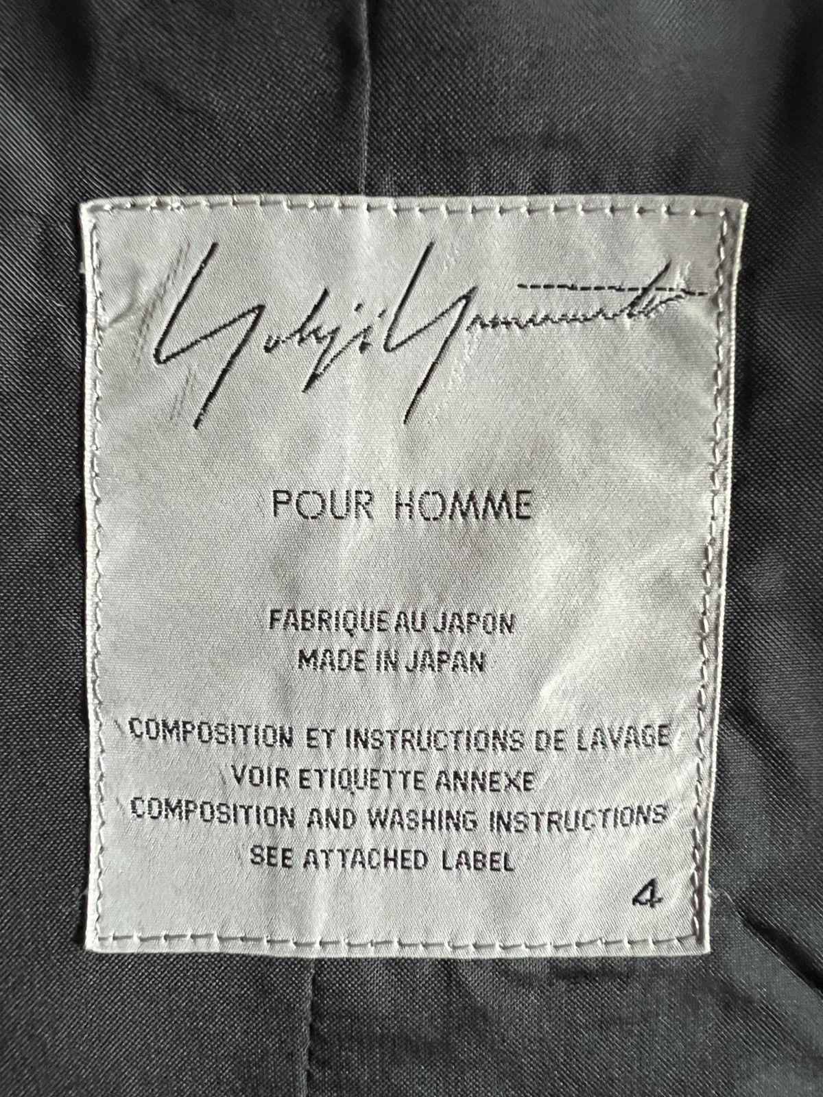 Vintage Yohji Yamamoto Pour Homme AW04 Tailored Jacket Size US XL / EU 56 / 4 - 5 Thumbnail