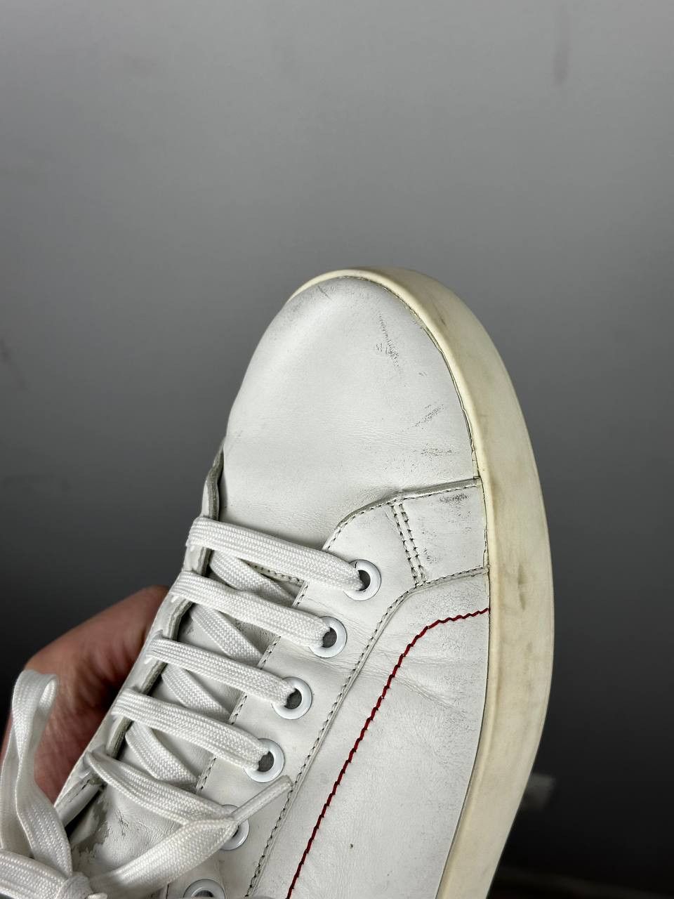 Dolce & Gabbana Dolce & Gabbana Portofino White Sneakers Luxury Leather Size US 10 / EU 43 - 12 Thumbnail