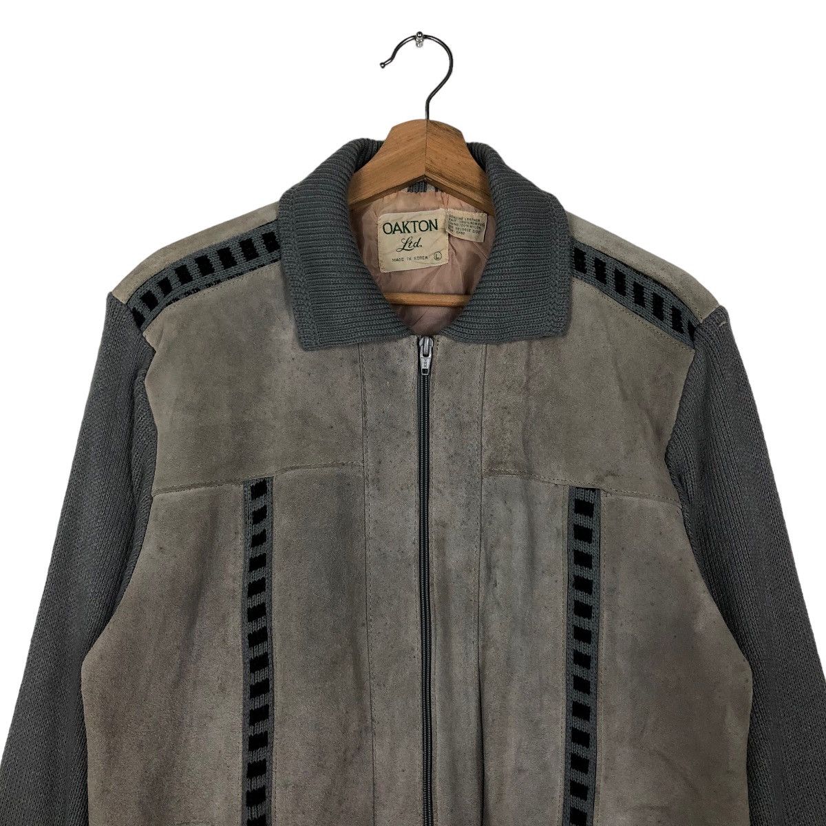 Genuine Leather 🔥90’s Vintage Bomber Genuine Leather Jacket Oakton Japan Size US L / EU 52-54 / 3 - 2 Thumbnail