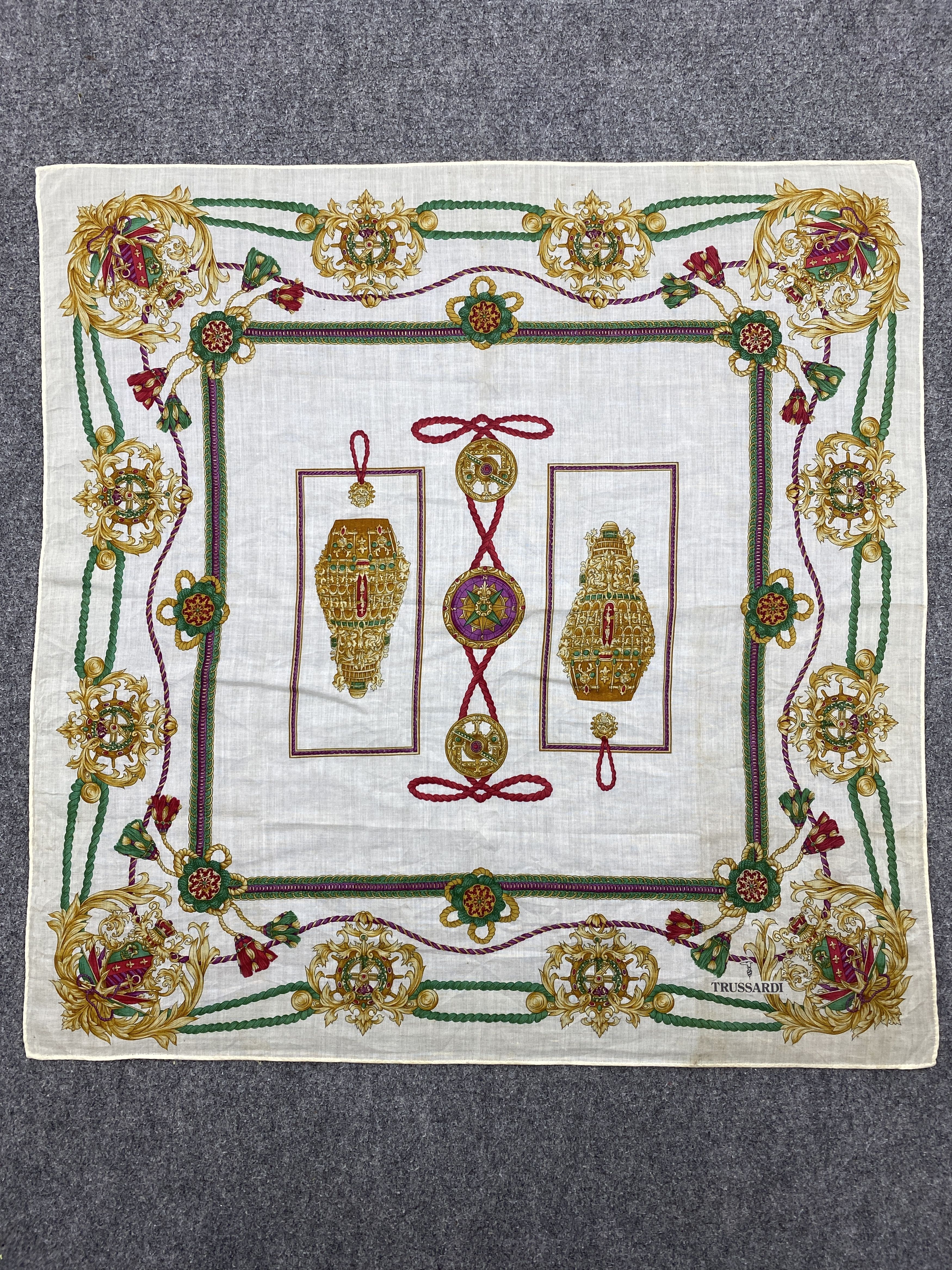Trussardi Vintage Trussardi Handkerchief / Neckerchief HKC0923 Size ONE SIZE - 4 Thumbnail