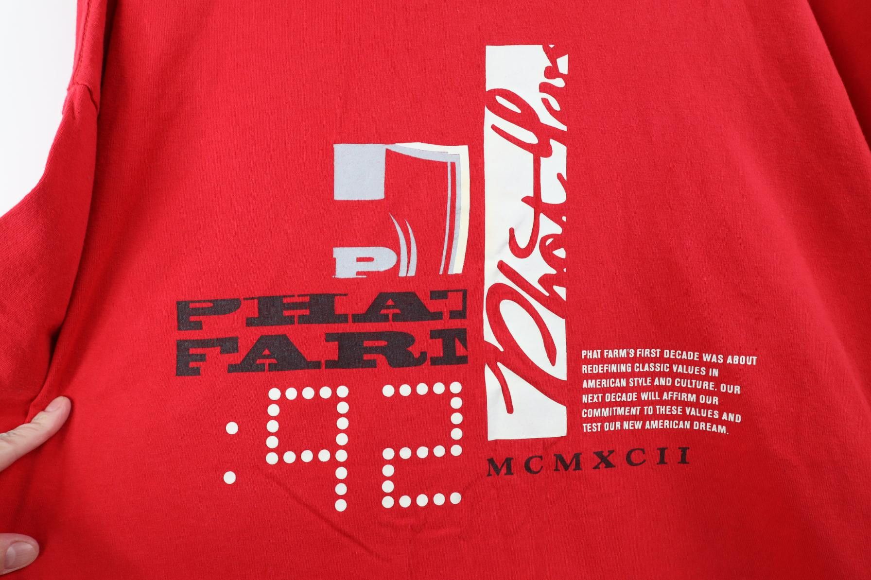 Phat Farm Vintage 90s Y2K Phat Farm Spell Baggy Fit T-Shirt Red Cotton Size US XXL / EU 58 / 5 - 4 Thumbnail