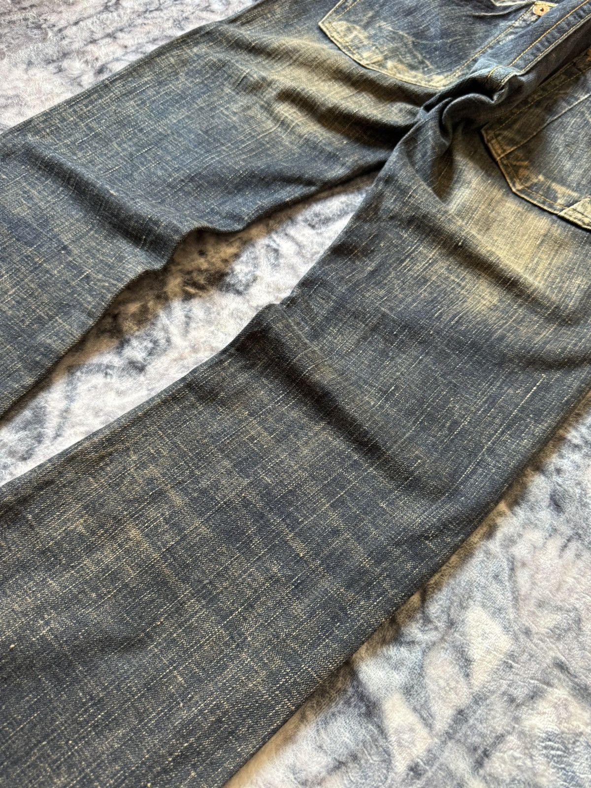 GOSTAR DE FUGA × Hysteric Glamour × Japanese Brand Drive Jeans Japan Mud Wash Low Rise Flared Jeans Size US 26 / EU 42 - 15 Thumbnail