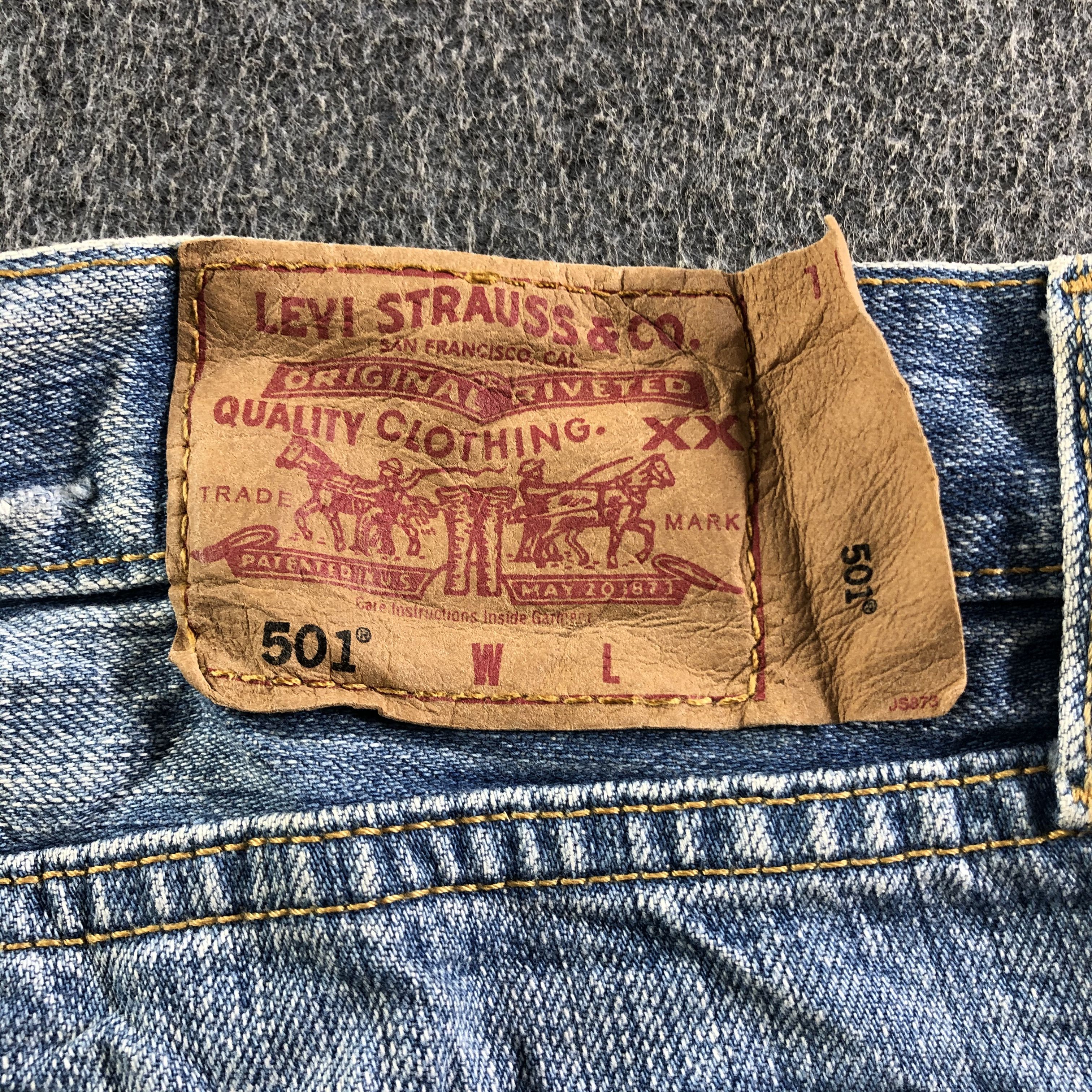 Levi's 90s Vintage Blue Wash Levis 501 Jeans-J3572 Size 31" - 5 Thumbnail