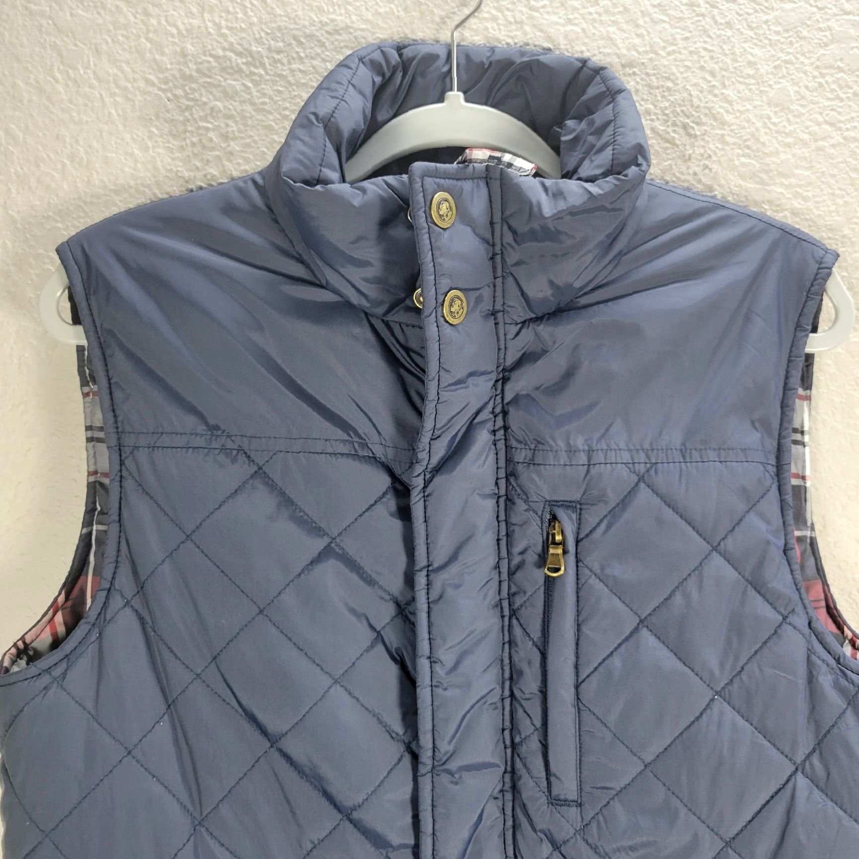 Southern Proper Southern Proper Secret Shot Puffer Vest Quilted Full Zip Navy Blue S Mens Baggy? Size US S / EU 44-46 / 1 - 4 Thumbnail