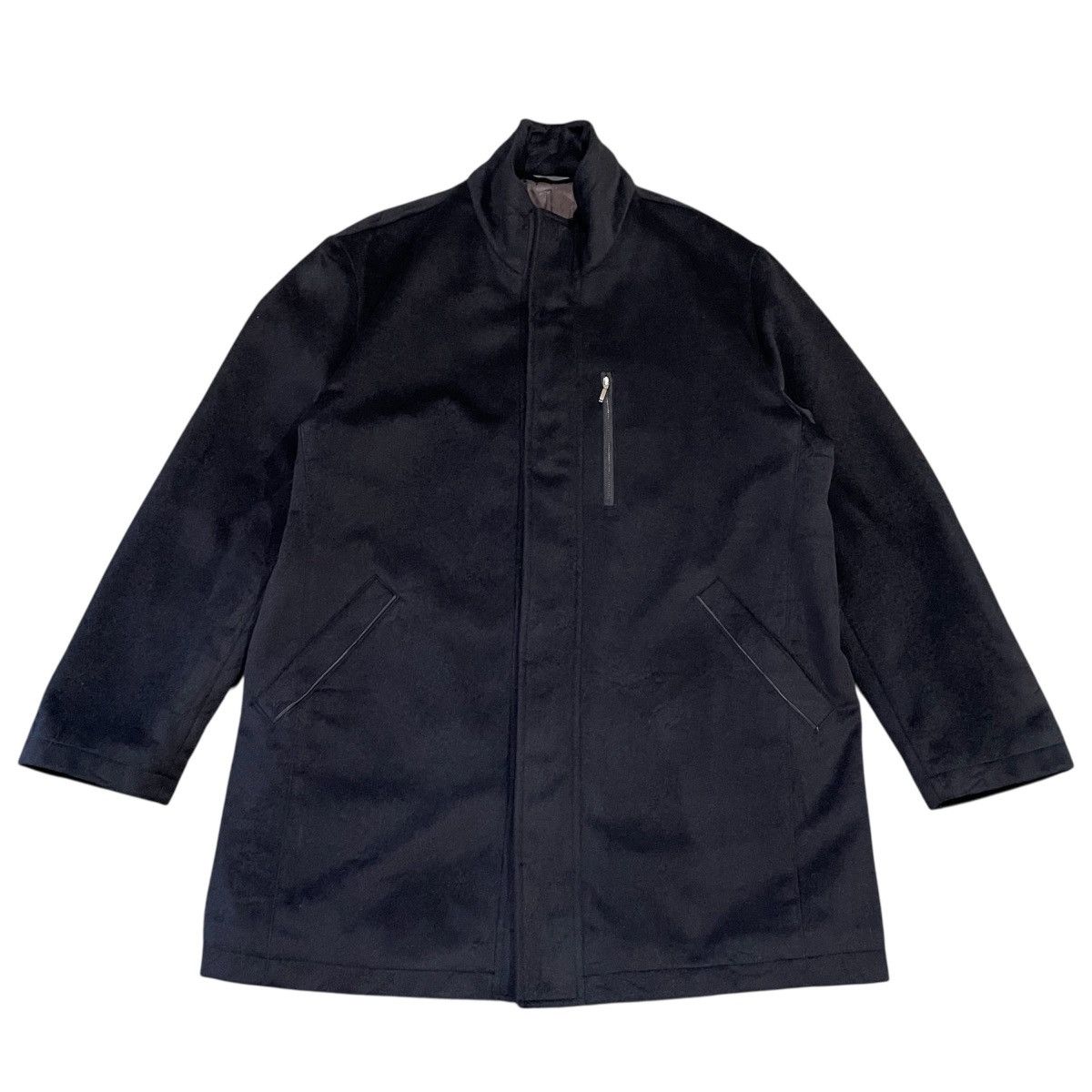 Kansai Yamamoto SISSY by Kansai Yamamoto Minimalist Black Wool Car Coat Size US L / EU 52-54 / 3 - 1 Thumbnail