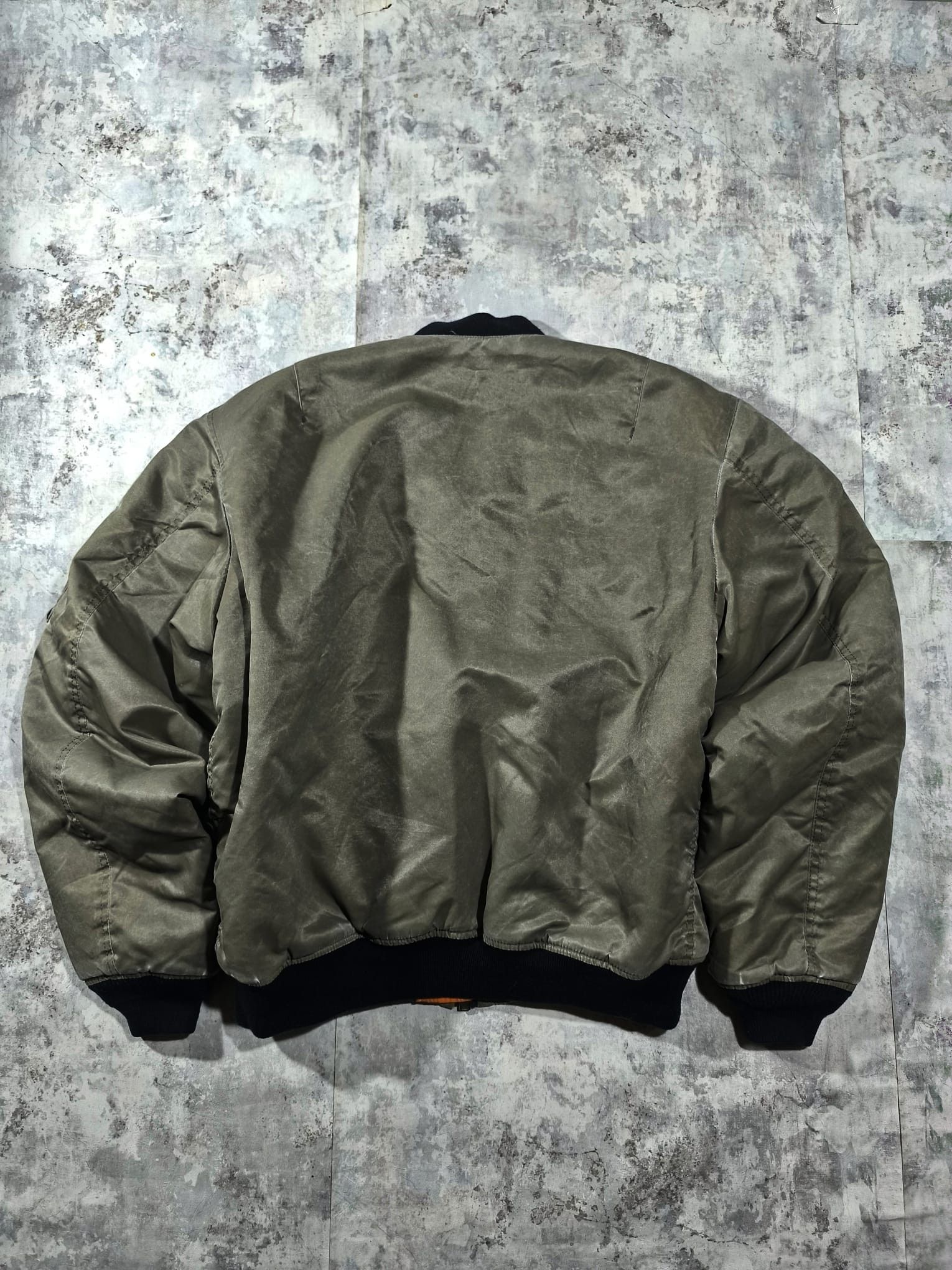 Vintage Industrial Textured Fishbone 00s Bomber Jacket Demna Gvsalia Size US L / EU 52-54 / 3 - 8 Thumbnail