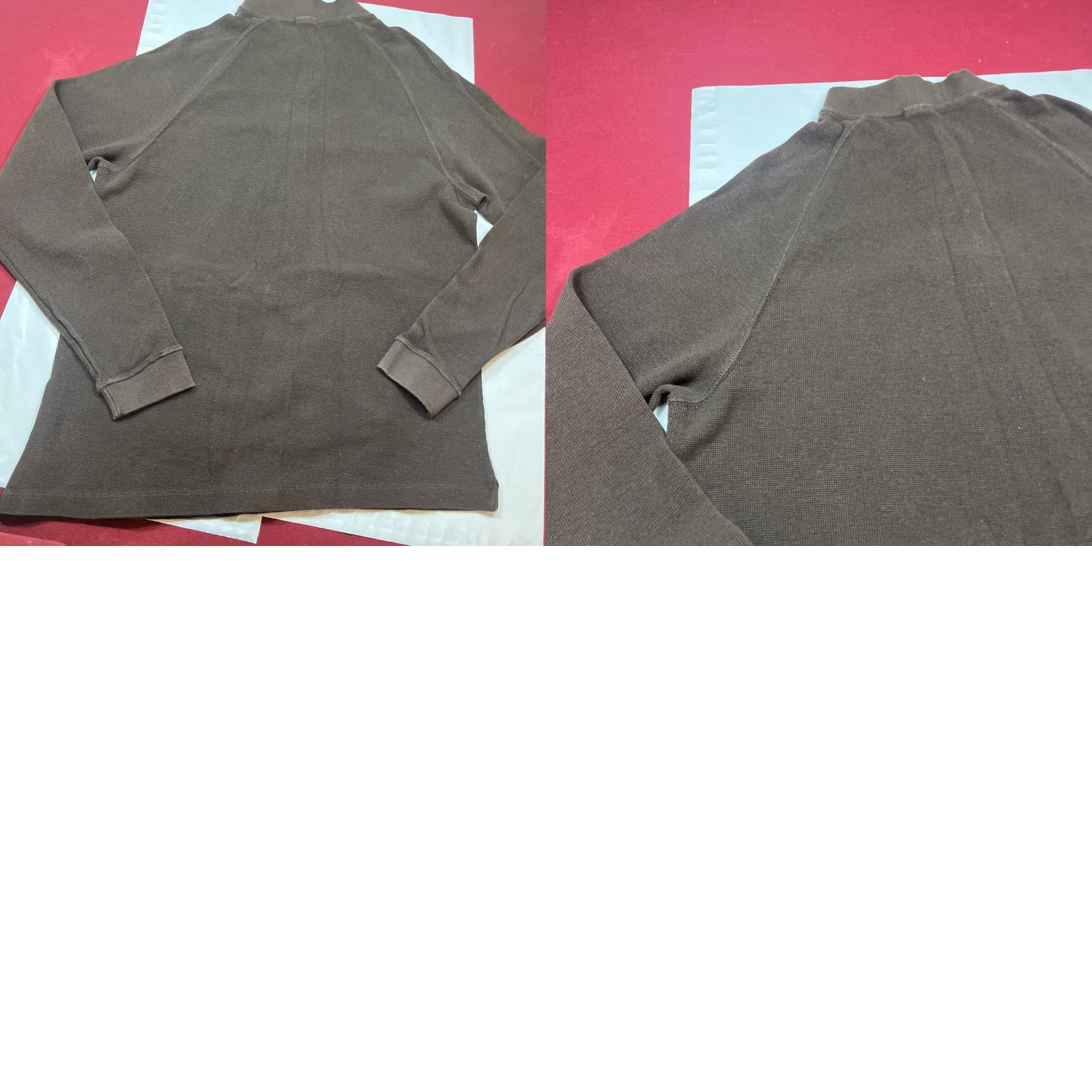 Carhartt VINTAGE Carhartt Brown 1/4 Zip Thermal Shirt Pullover Long-sleeved Snap Pockets Size LRG Size US L / EU 52-54 / 3 - 10 Thumbnail