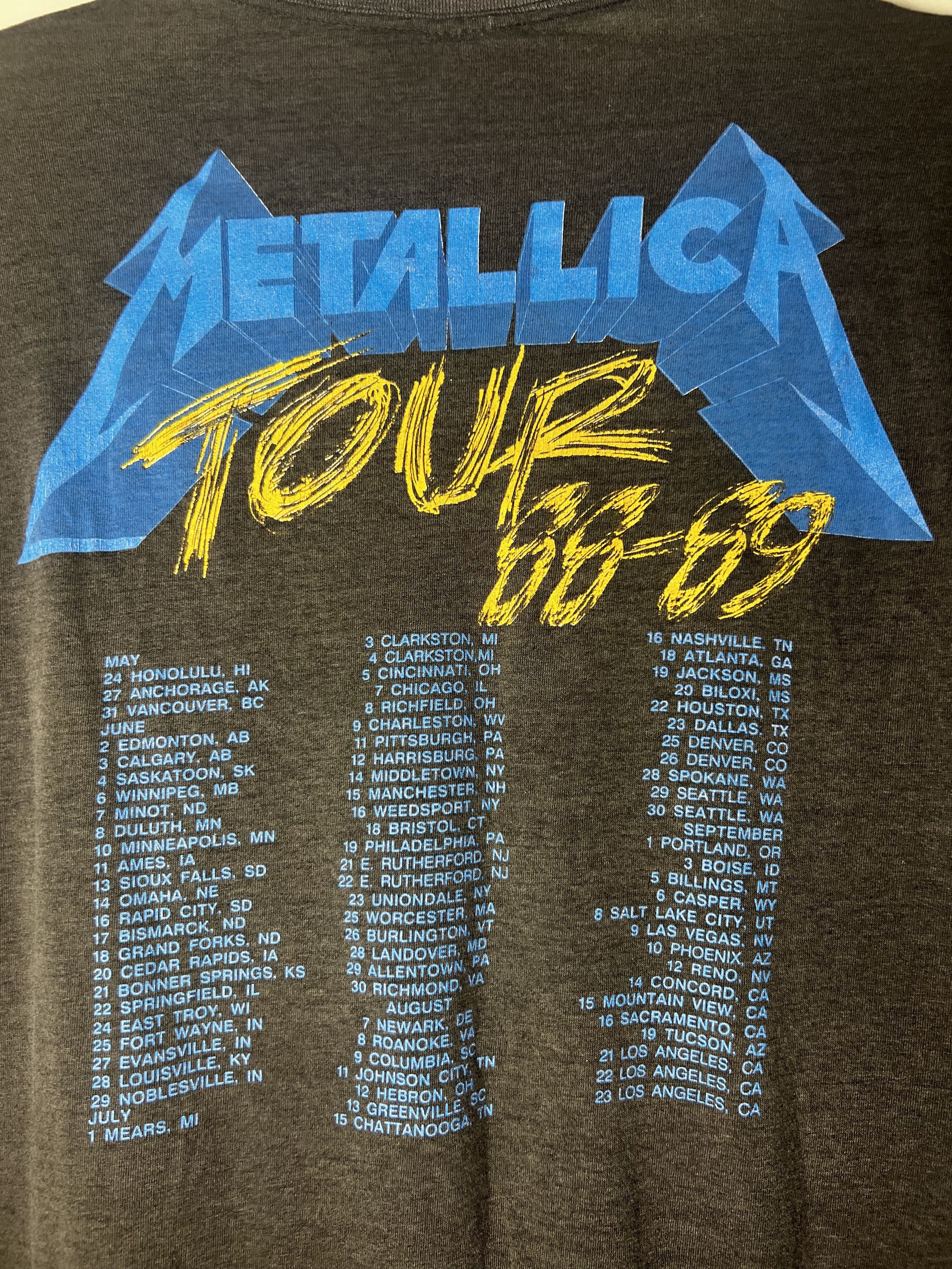 Vintage Vintage 1980's Metallica "...And Justice for All" Tour Tee Size US XL / EU 56 / 4 - 7 Thumbnail