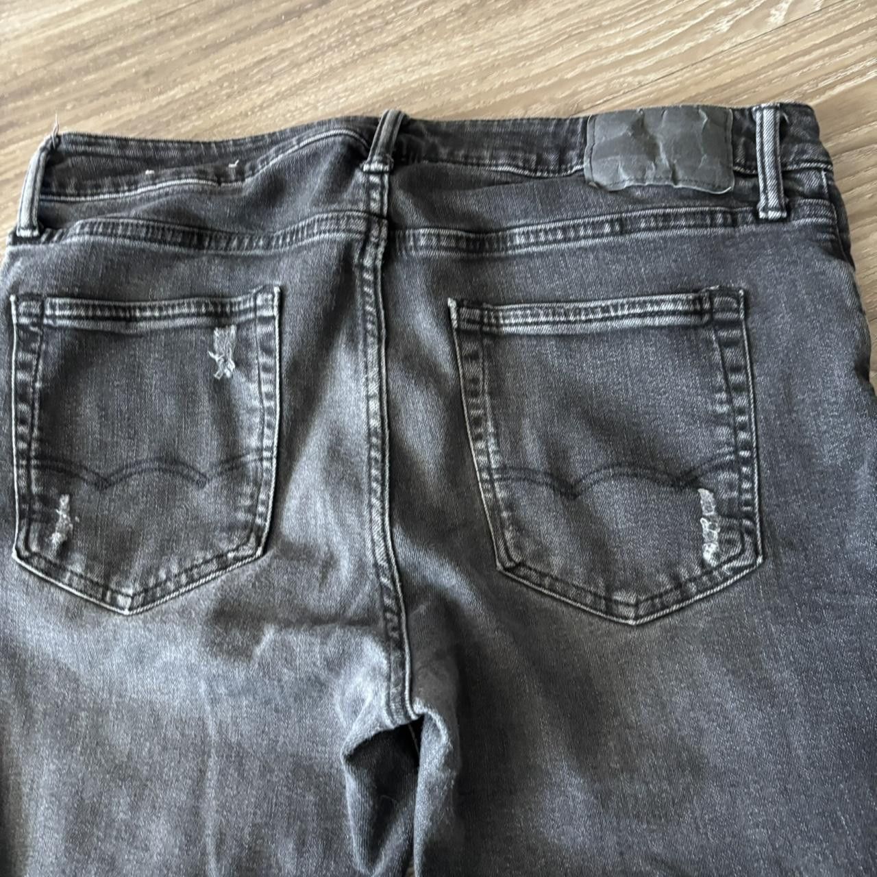 Japanese Brand Crazy Vintage Y2K/2000s Grunge Black Distressed Skinny Denim Jeans! 34x30 Size US 34 / EU 50 - 7 Thumbnail
