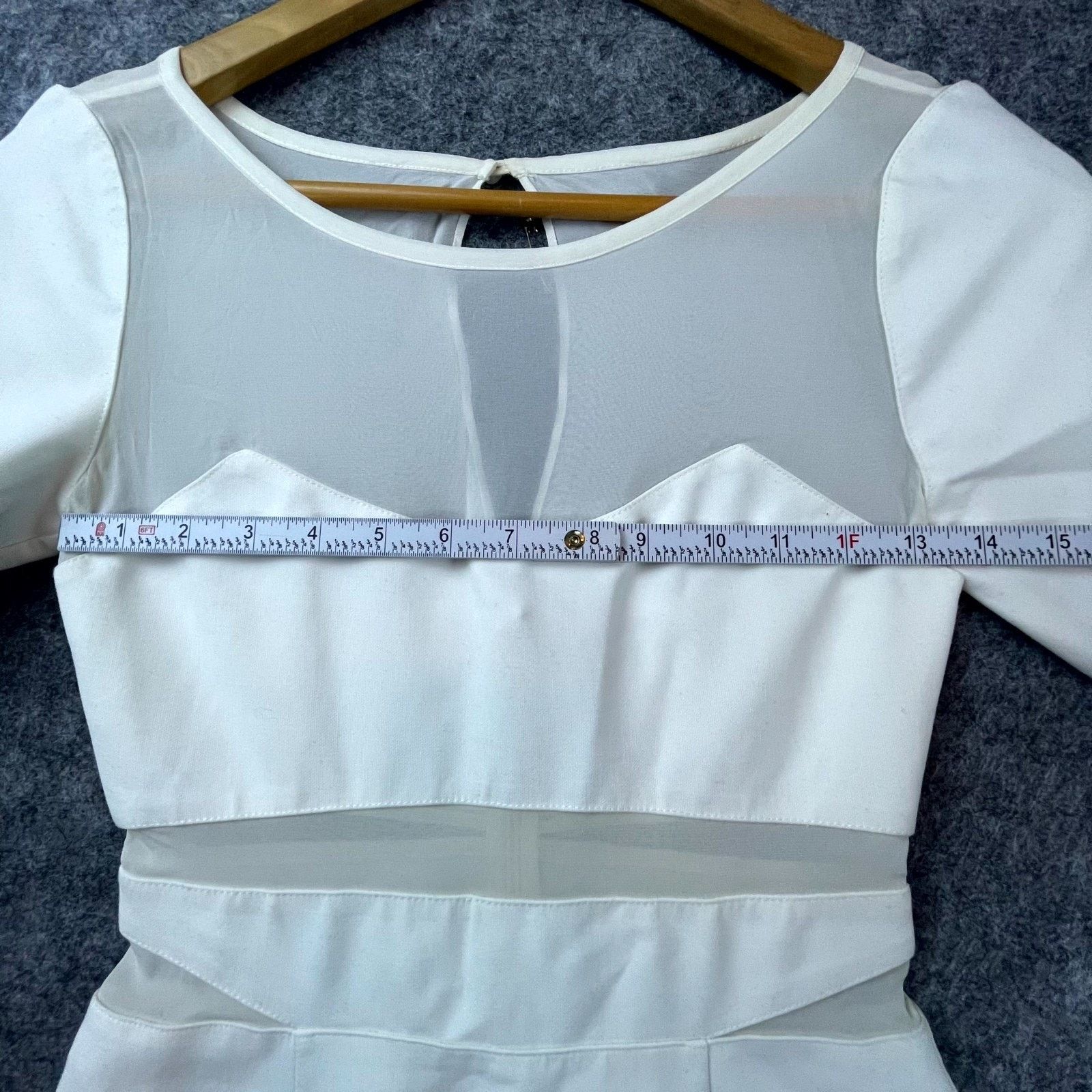 Elizabeth and James Elizabeth And James Skater Dress Women 0 White Pleated Sheer Size XS / US 0-2 / IT 36-38 - 5 Thumbnail