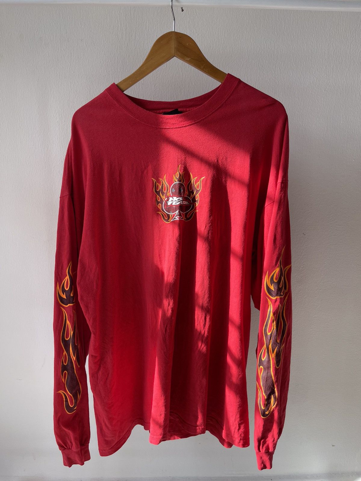 Hook-Ups × No Fear × Vintage 90s No Fear Flame Long Sleeve Size US XL / EU 56 / 4 - 6 Thumbnail