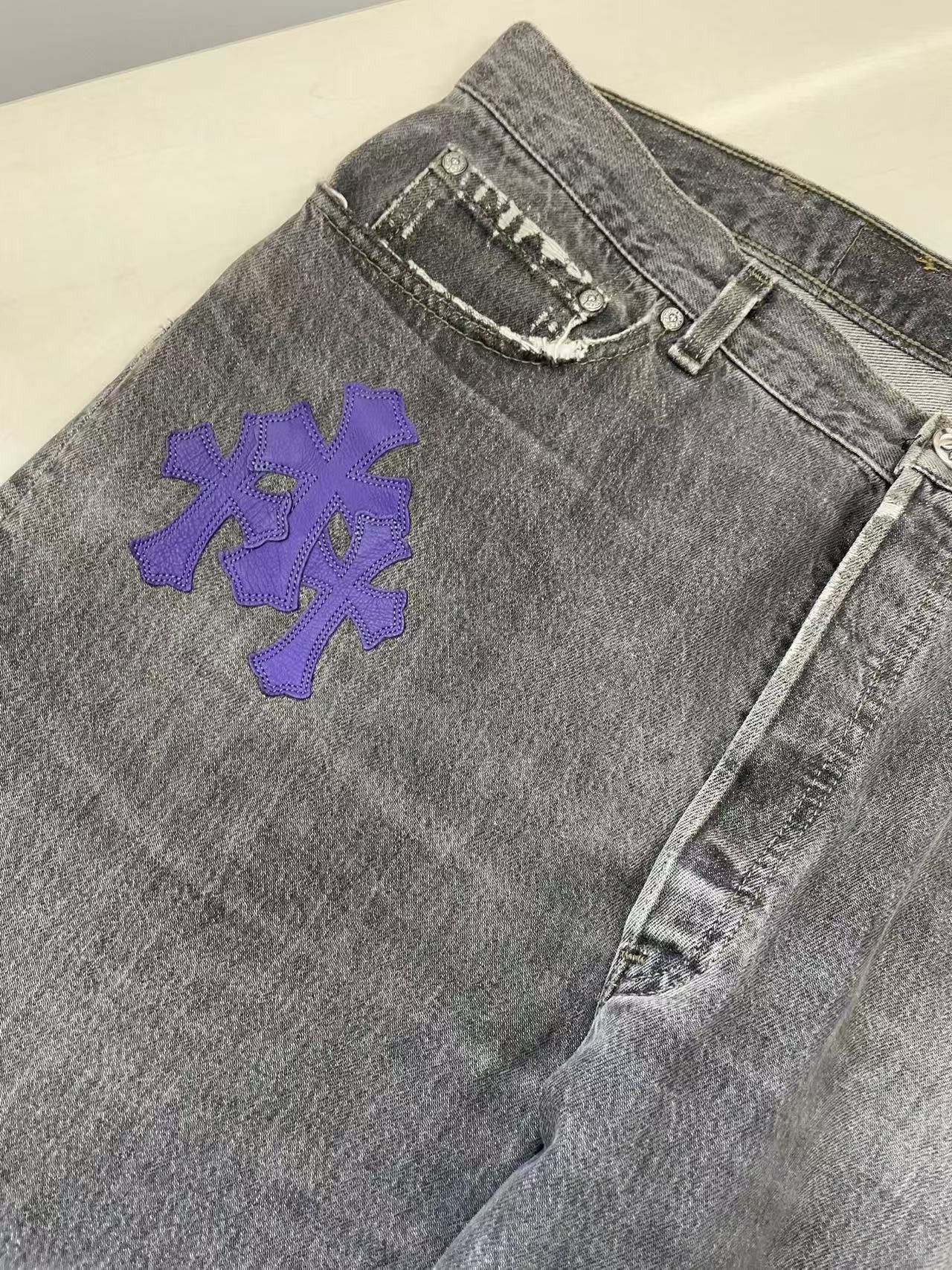 Chrome Hearts Chrome Hearts Levi's 501 Purple Cross Patch Jeans Size US 38 / EU 54 - 11 Thumbnail