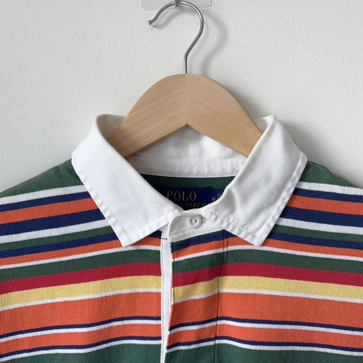 Polo Ralph Lauren Green Multi Stripe The Iconic Rugby Shirt Classic Fit Size US M / EU 48-50 / 2 - 3 Thumbnail