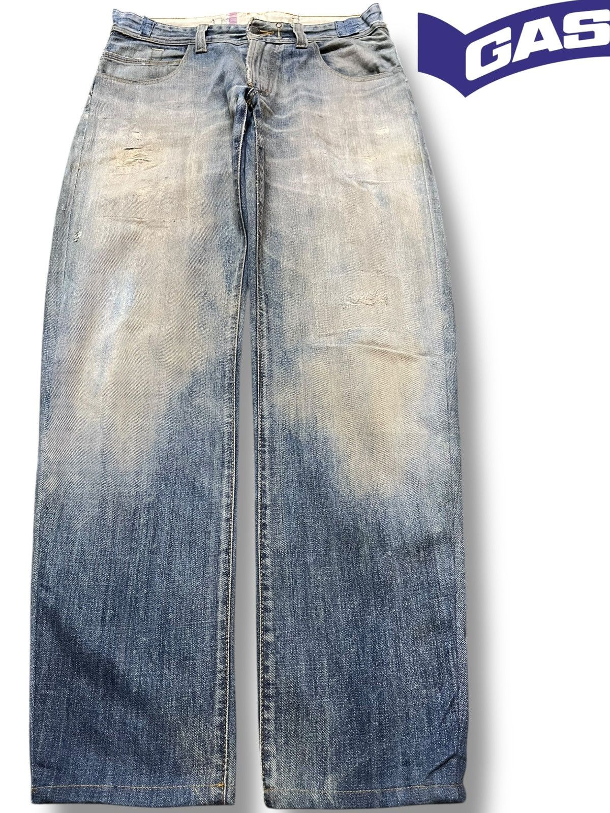 GAS Vintage GAS Slimfit Mudwash Distressed Denim Size US 30 / EU 46 - 1 Thumbnail