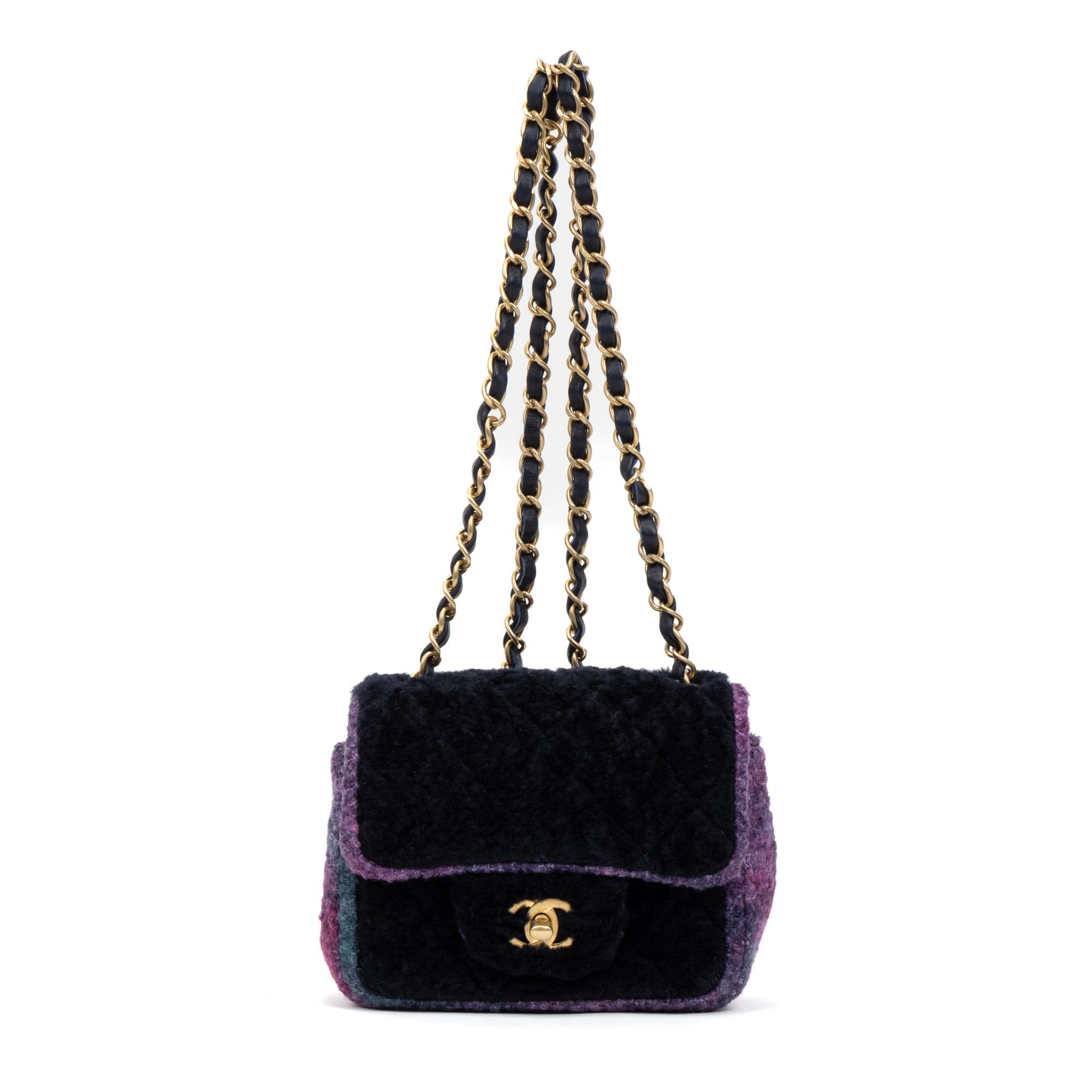 Chanel Rare Shearling Square Single Flap Mini Size ONE SIZE - 1 Thumbnail