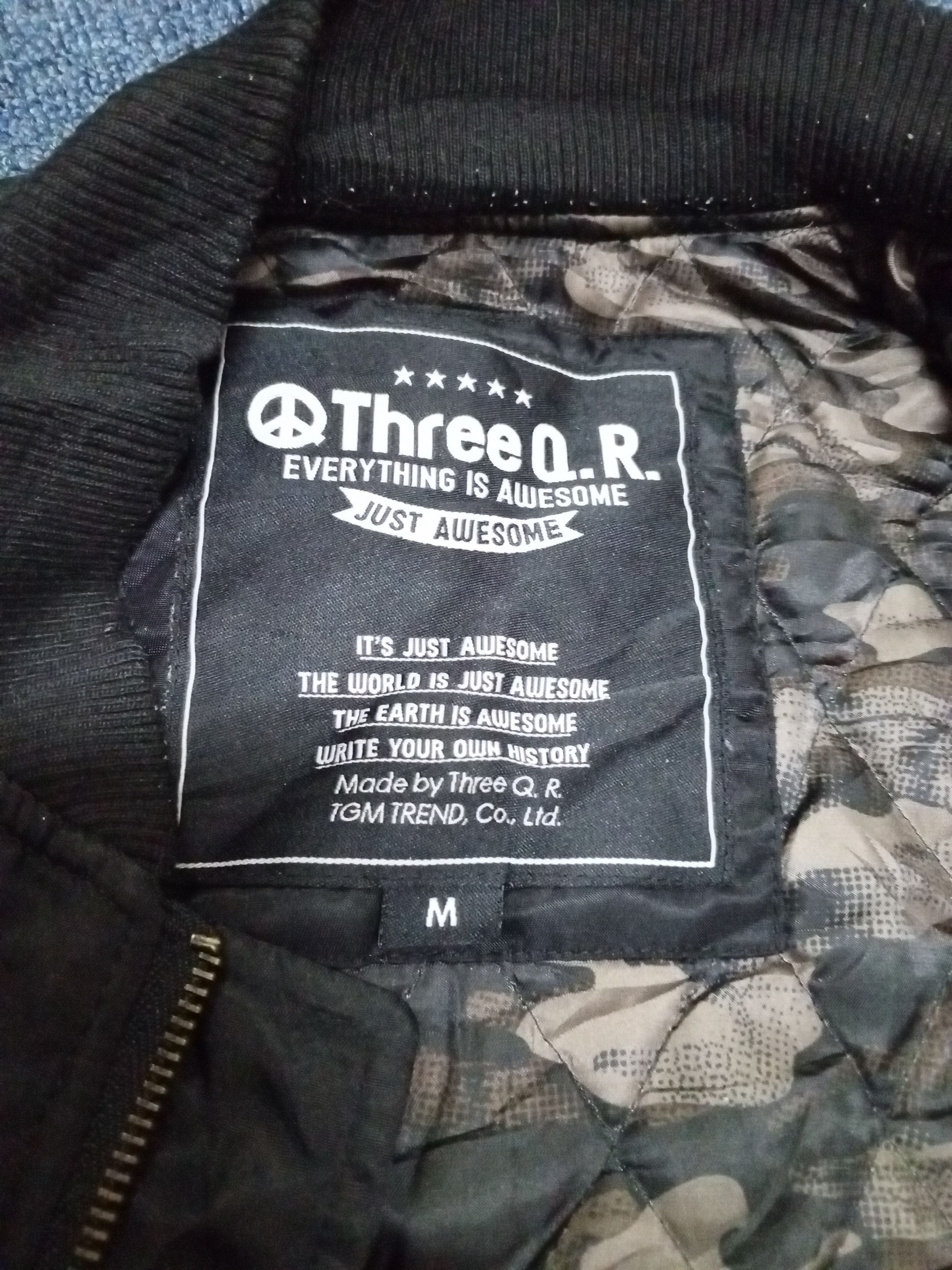 Japanese Brand × Vintage THREE Q.R BOMBER JACKET ZIPPER Size US L / EU 52-54 / 3 - 10 Thumbnail
